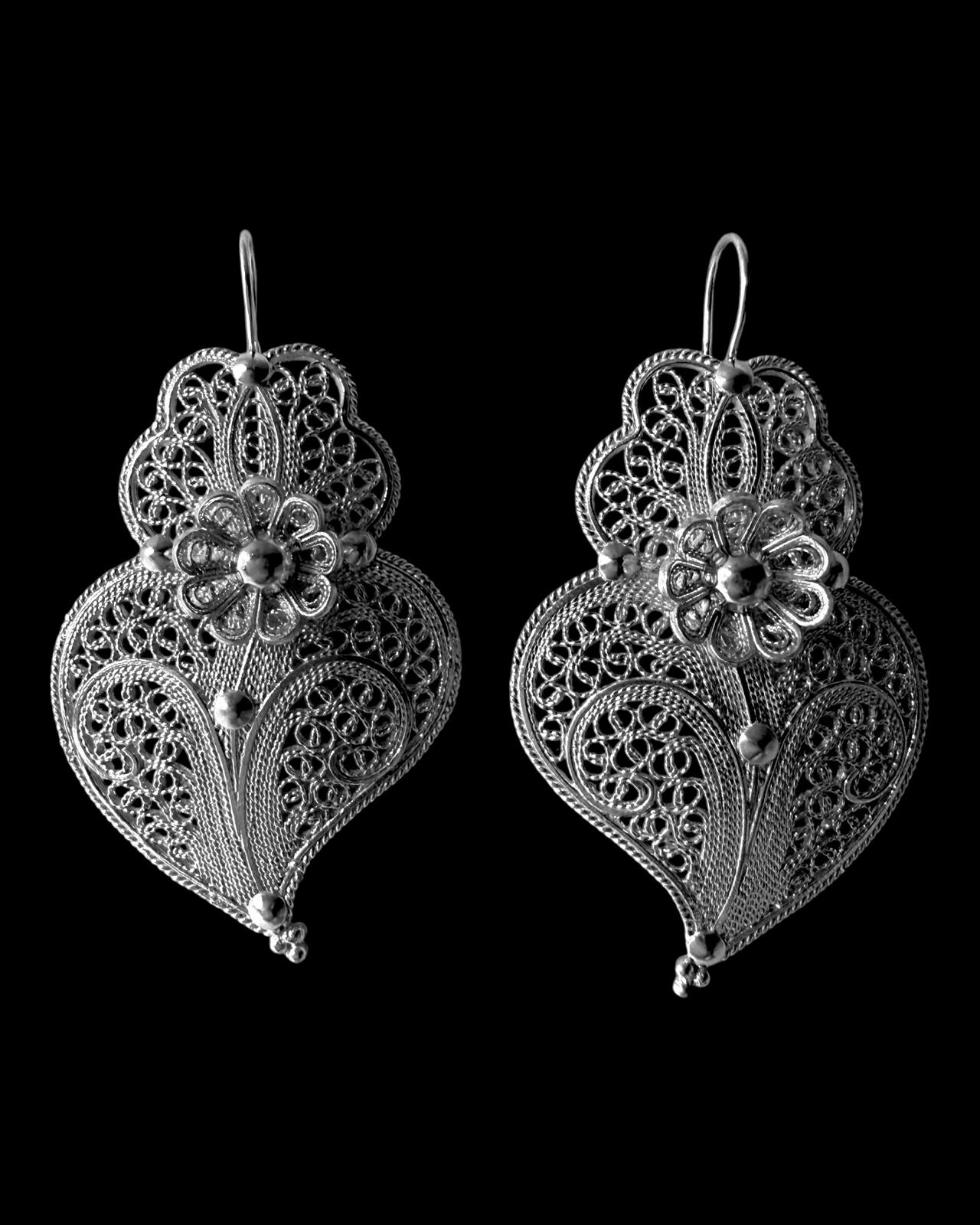 Viana Heart Earrings in Gold Plated Silver