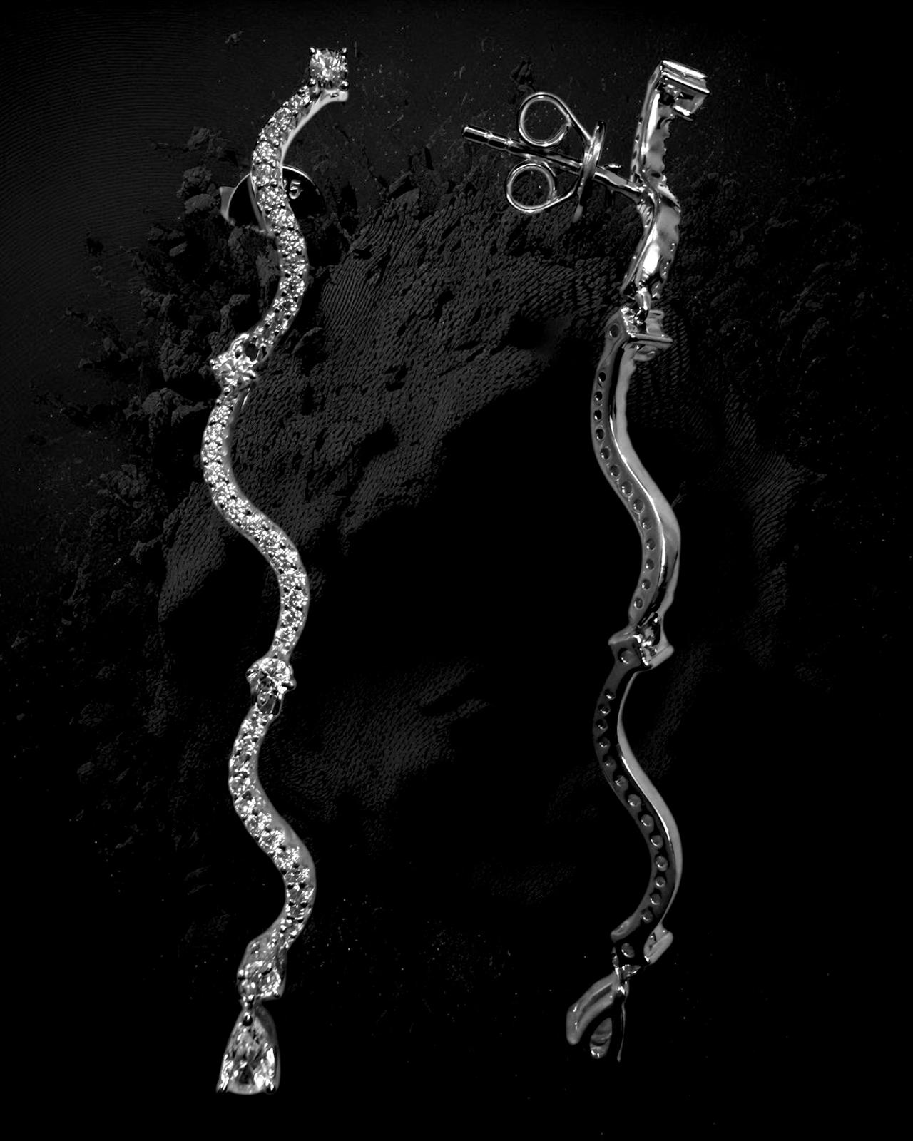 Brincos Encanto com Gota em Prata
