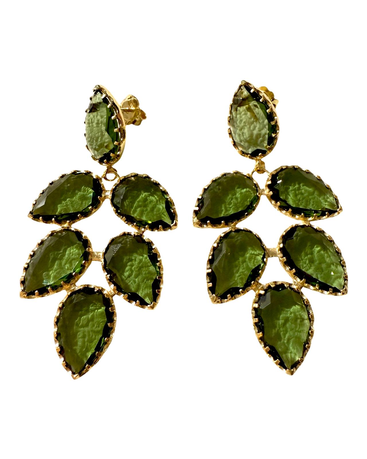 Gold Plated Silver Drop Earrings