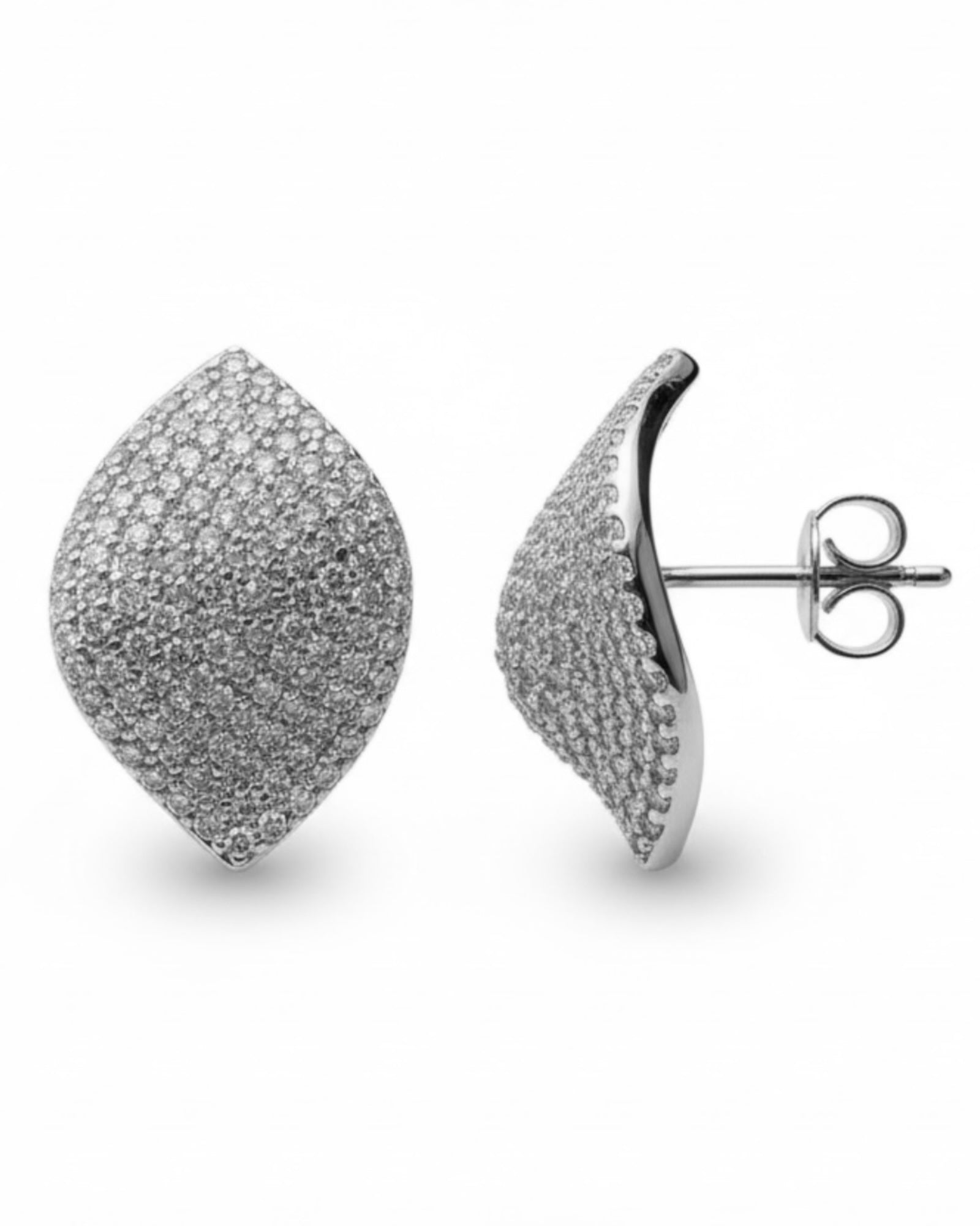 Brincos Pétala Mini em Prata