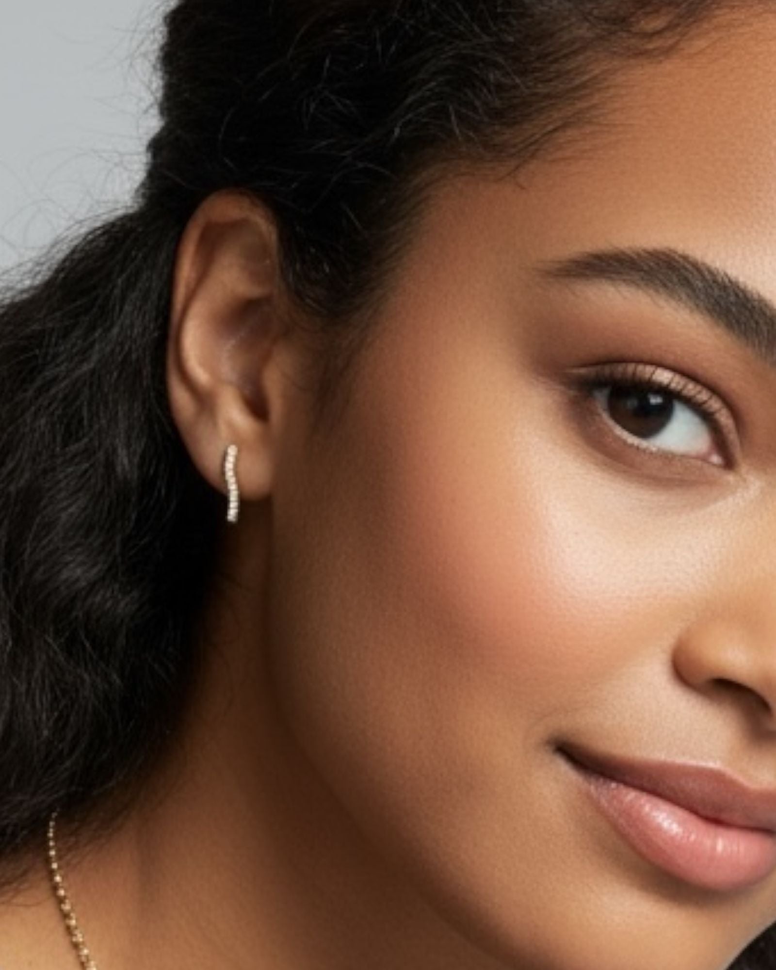 Curve of Light Earrings in Gold-Plated Silver