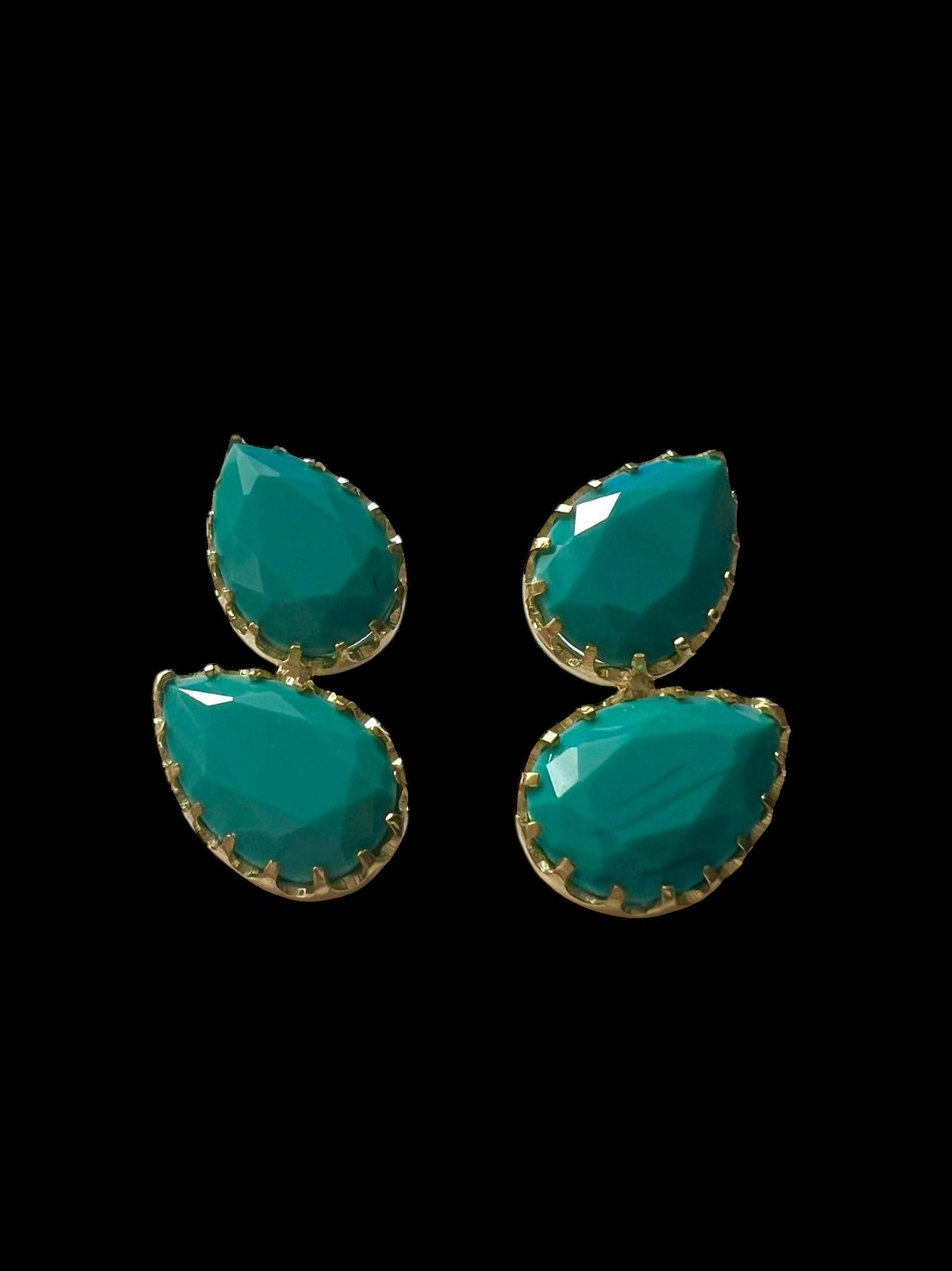 Gold Plated Silver Drop Earrings