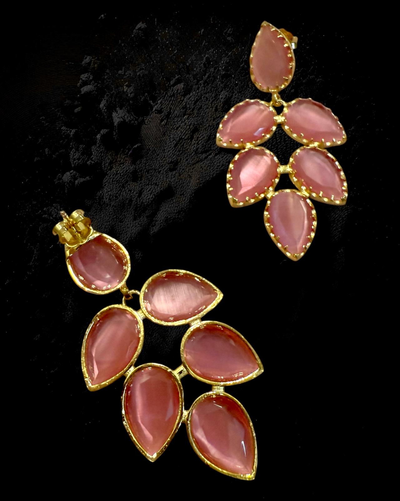 Gold Plated Silver Drop Earrings