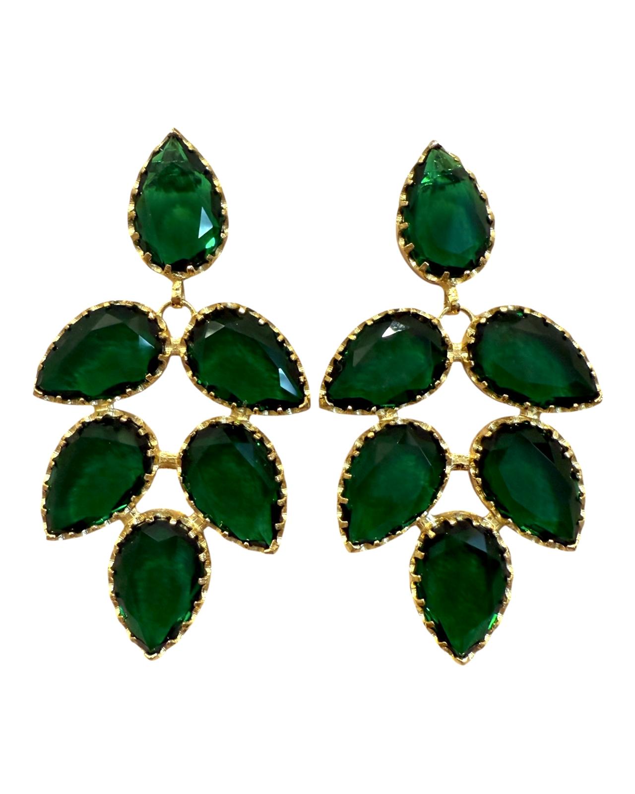 Gold Plated Silver Drop Earrings