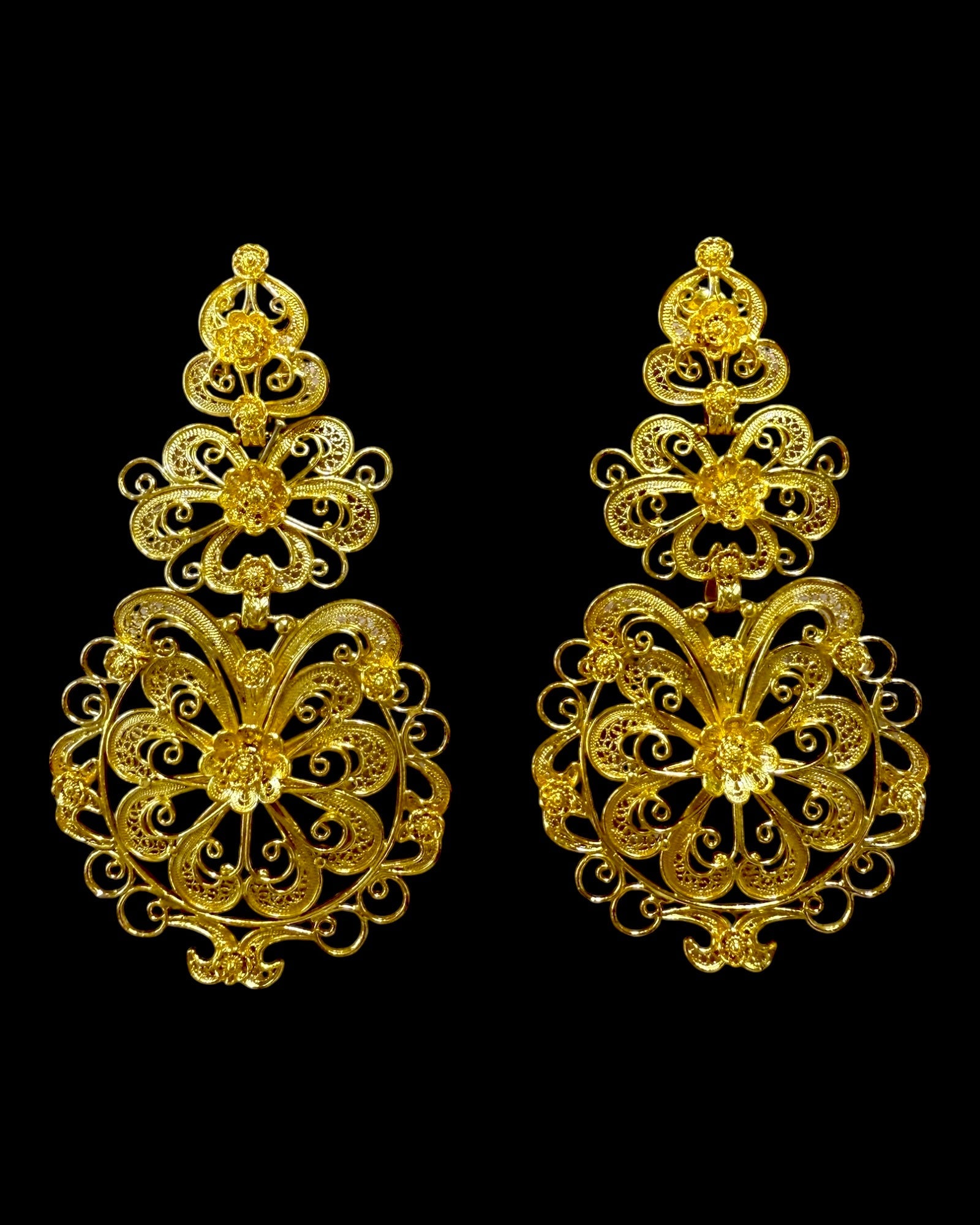 Regional Earrings in Gold Plated Silver
