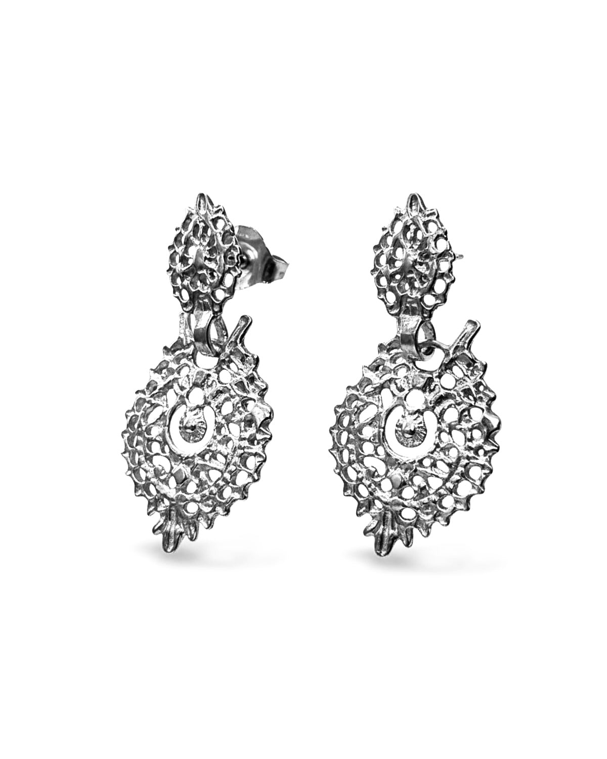 Brincos à Rainha em Prata (com espeque) Nº0