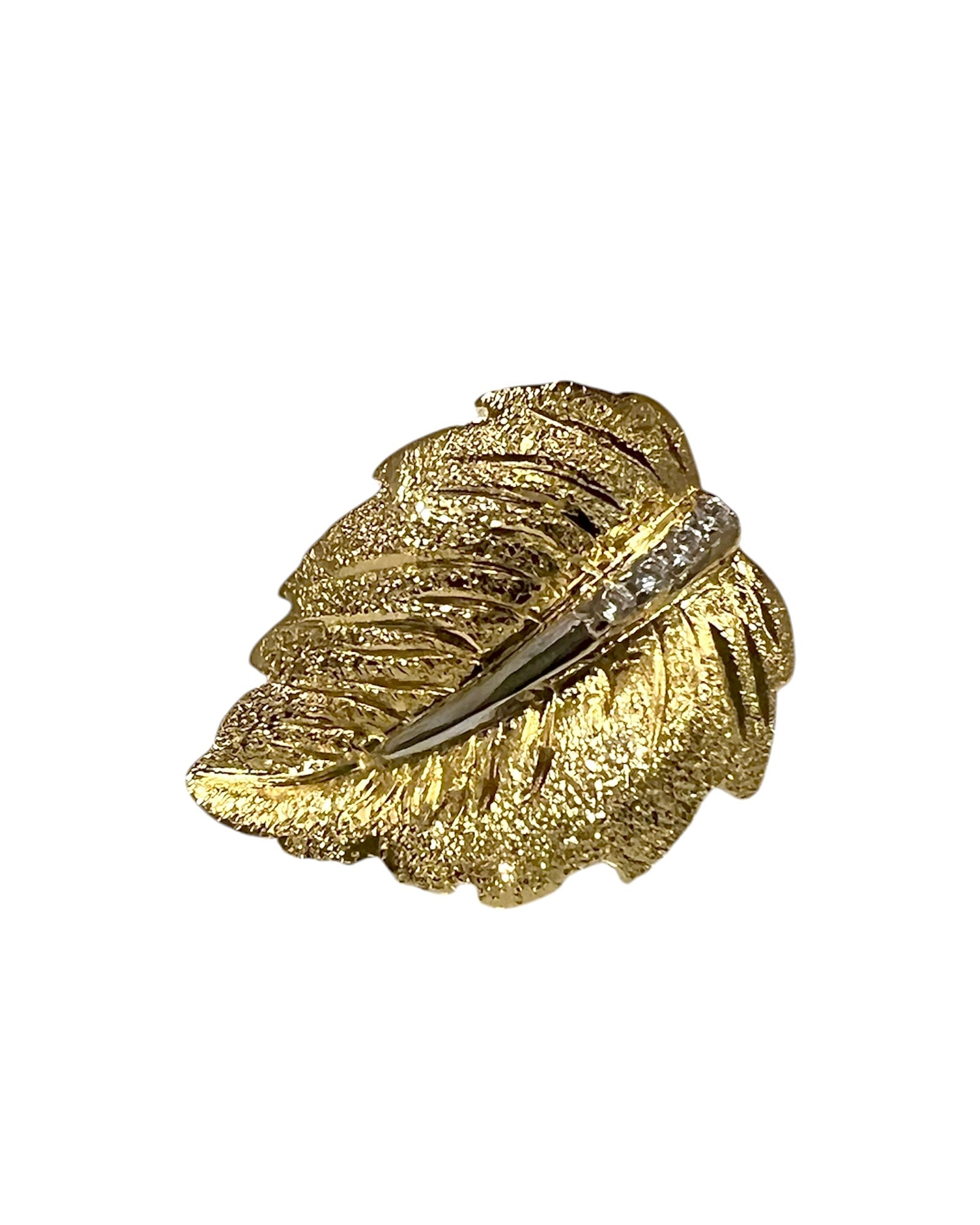 Brincos Folhas em Prata Dourada