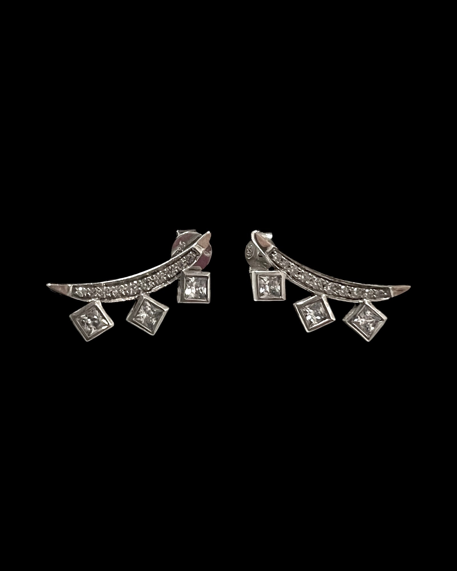 Silver and Gold Sparkle Earrings