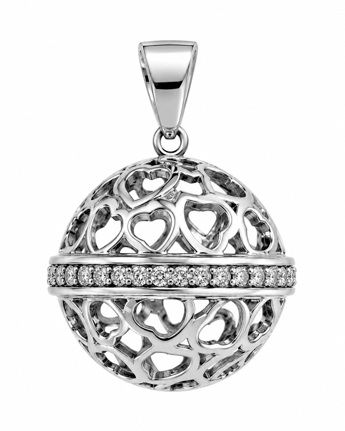Angels Hearts Flame Medal in Silver