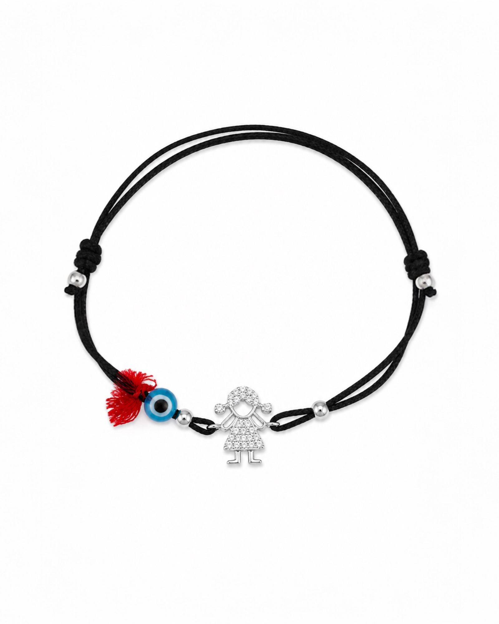 Pulseira Seda Menina em Prata