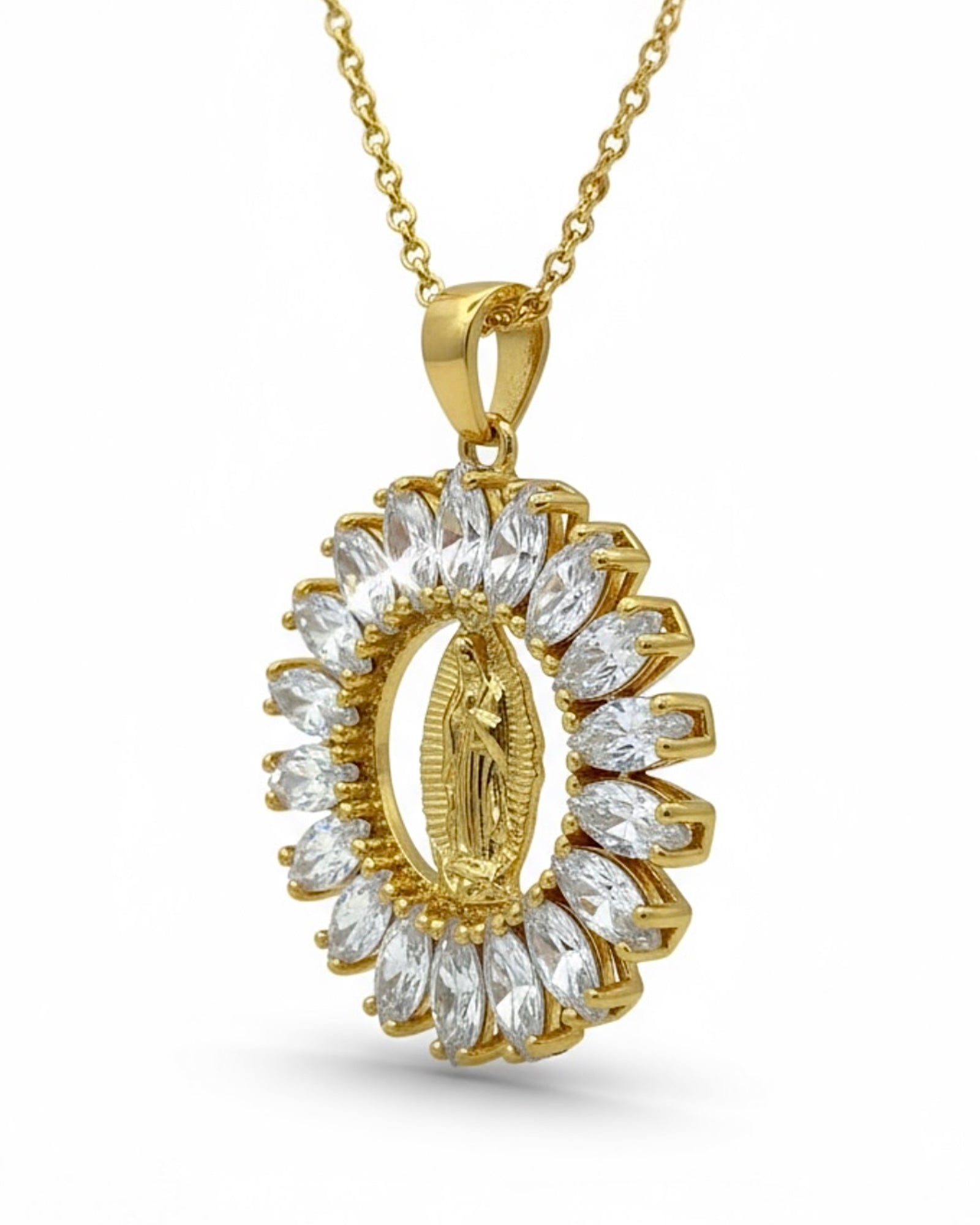 Our Lady of Grace Necklace in Gold-Plated Silver