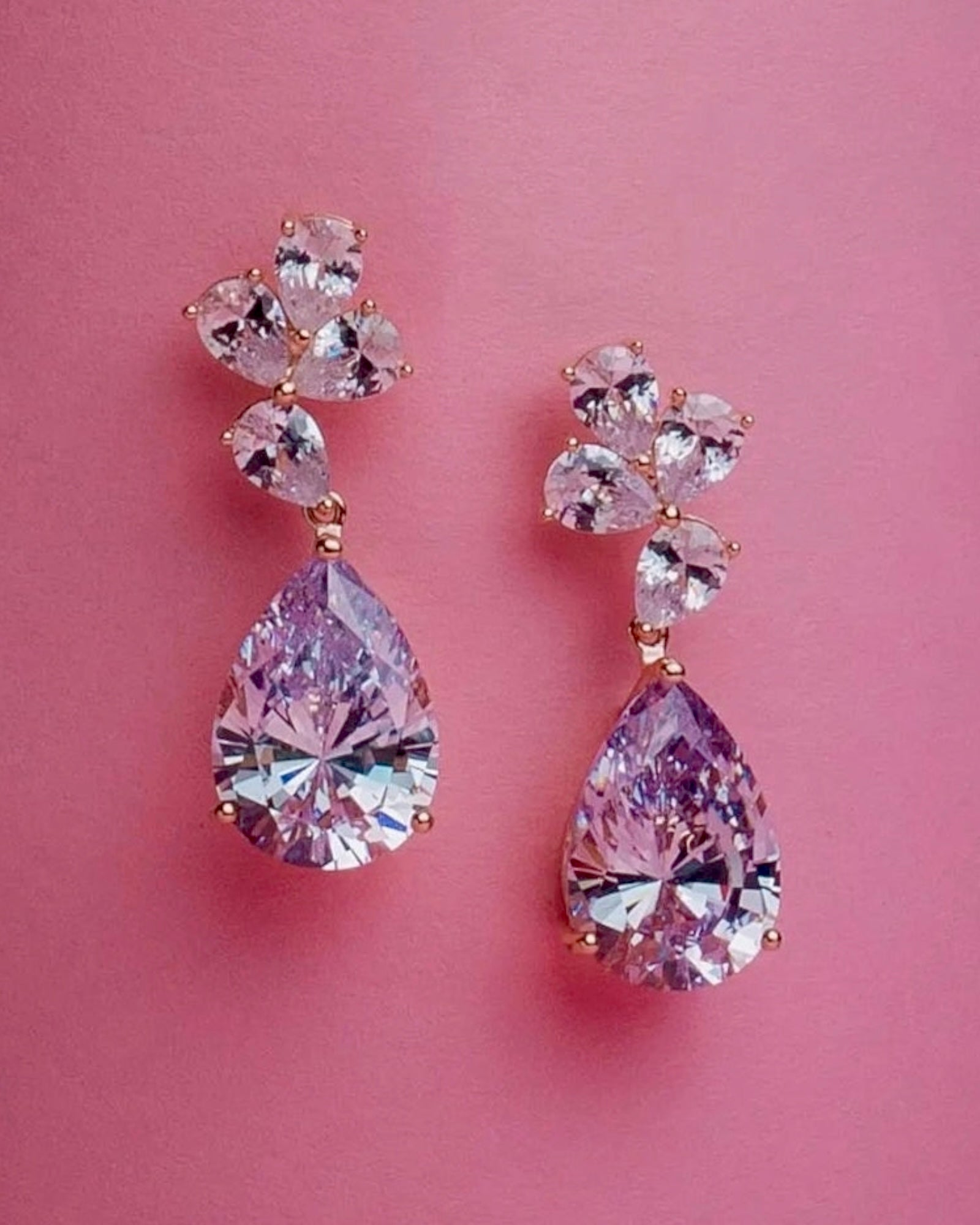 Rose Gold Teardrop Earrings
