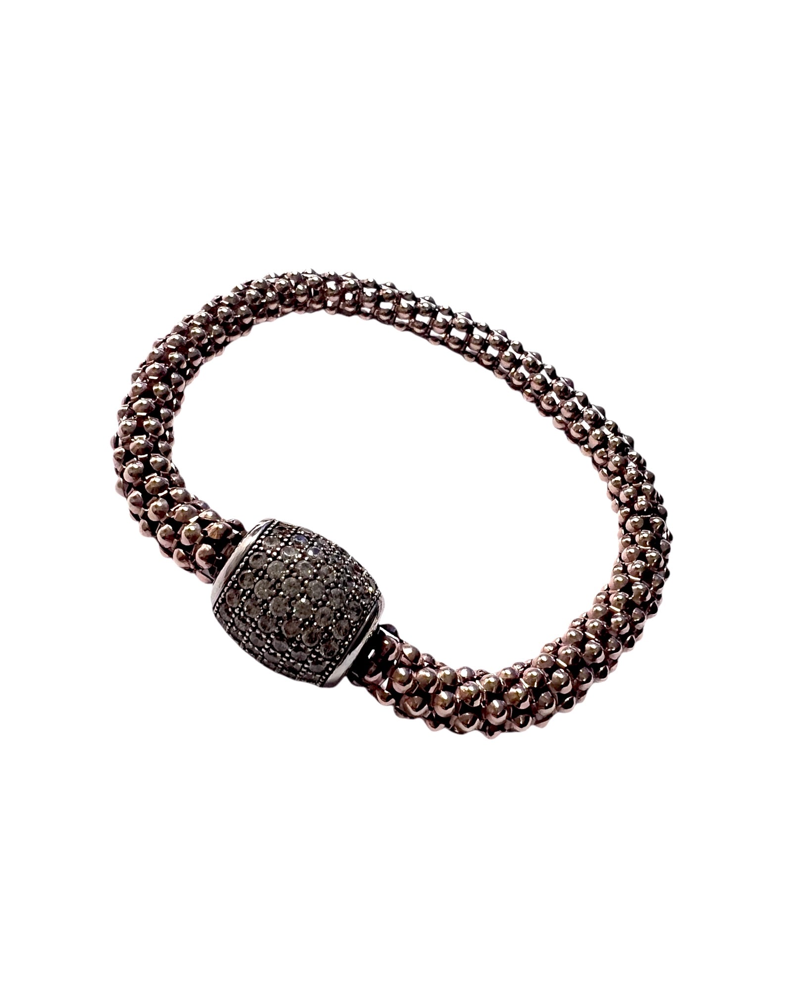 Center Bracelet in Pink Silver