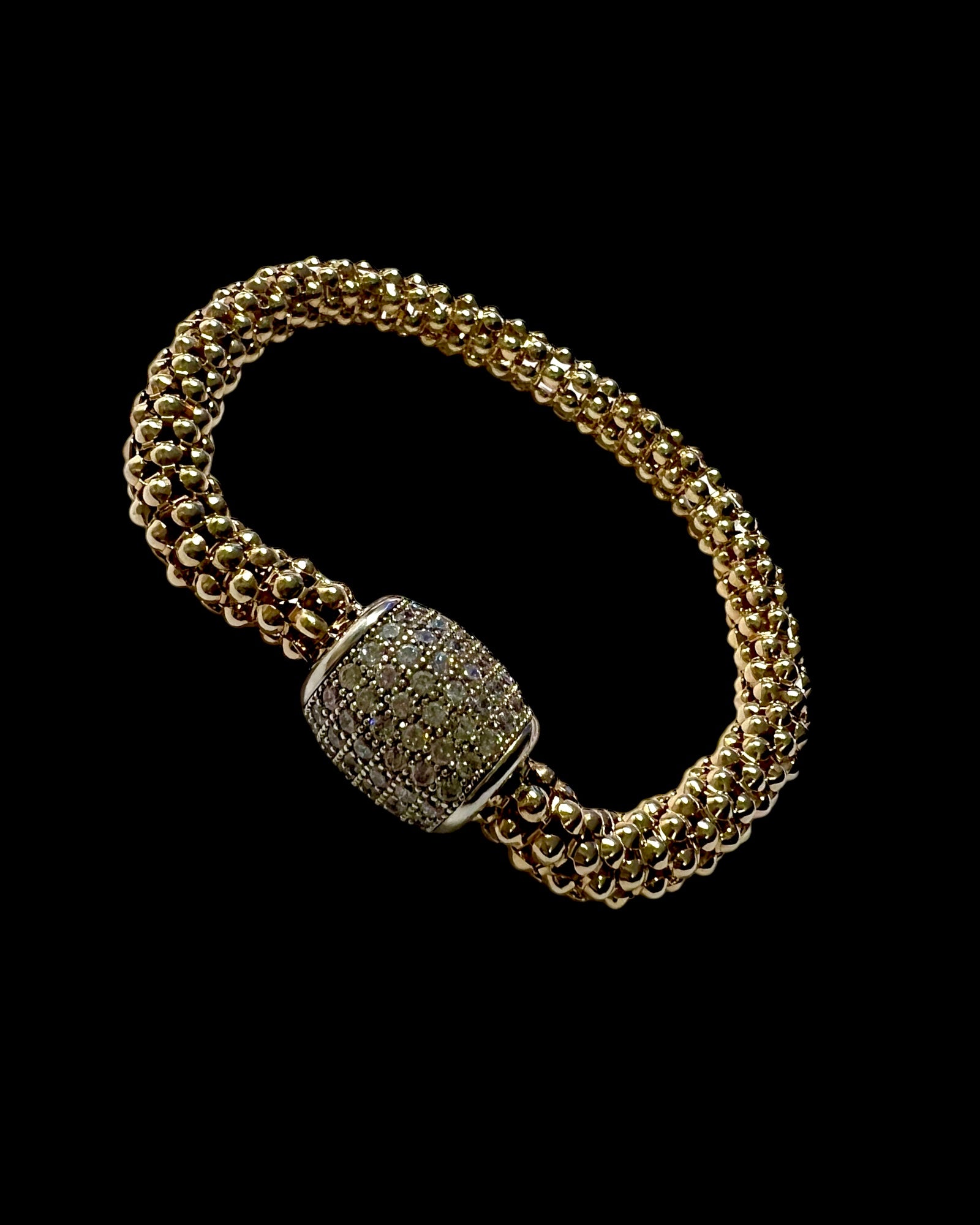 Pulseira Centro em Prata Dourada