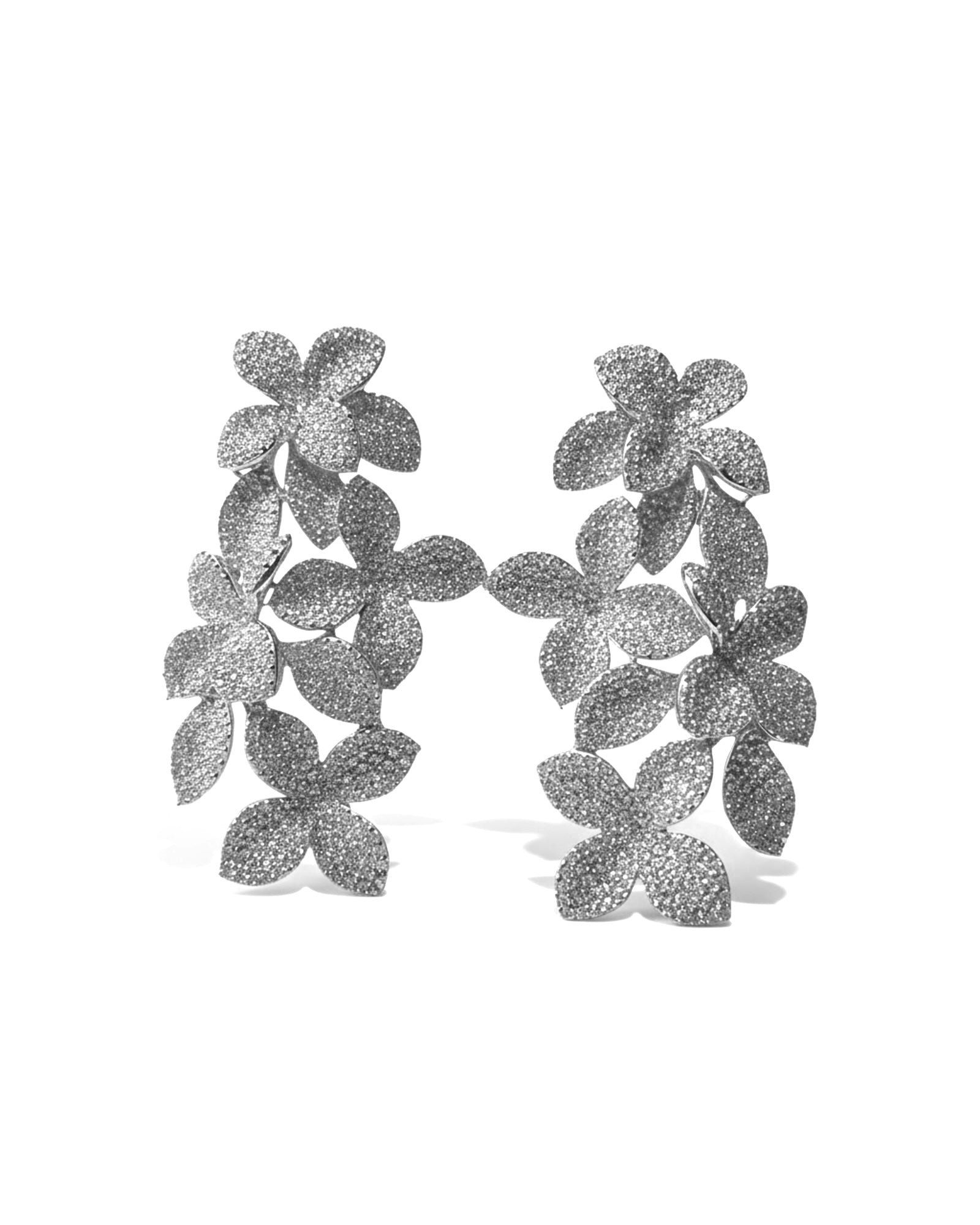 Silver Petal Earrings