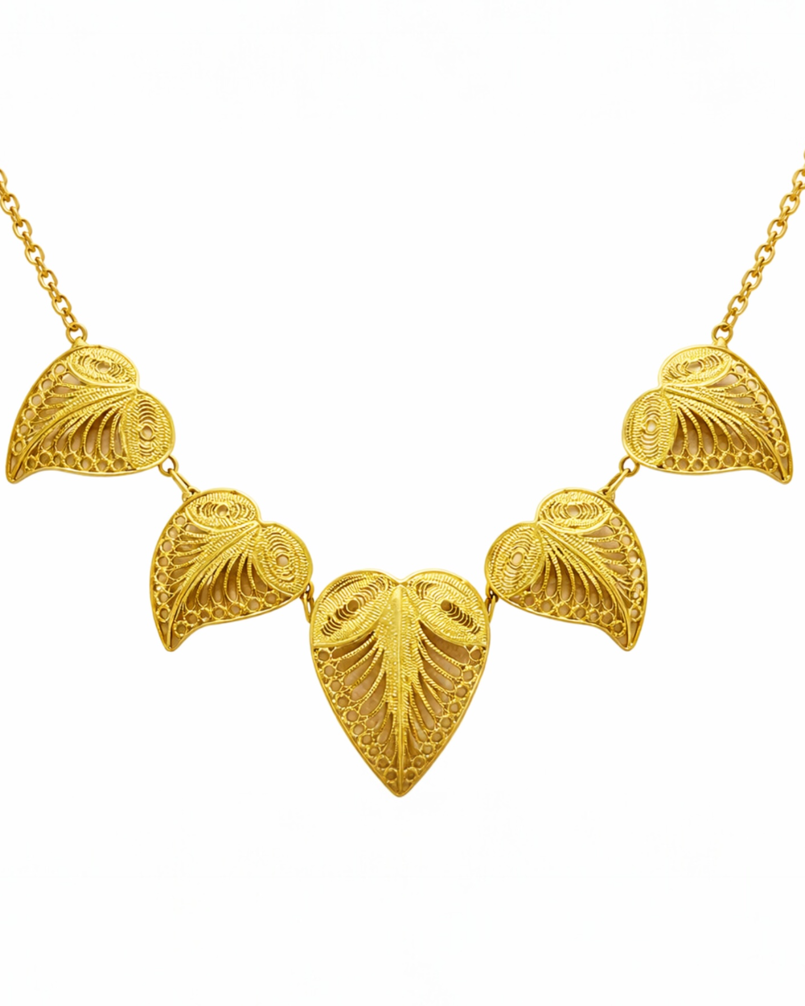 Filigree Necklace in Gold-Plated Silver