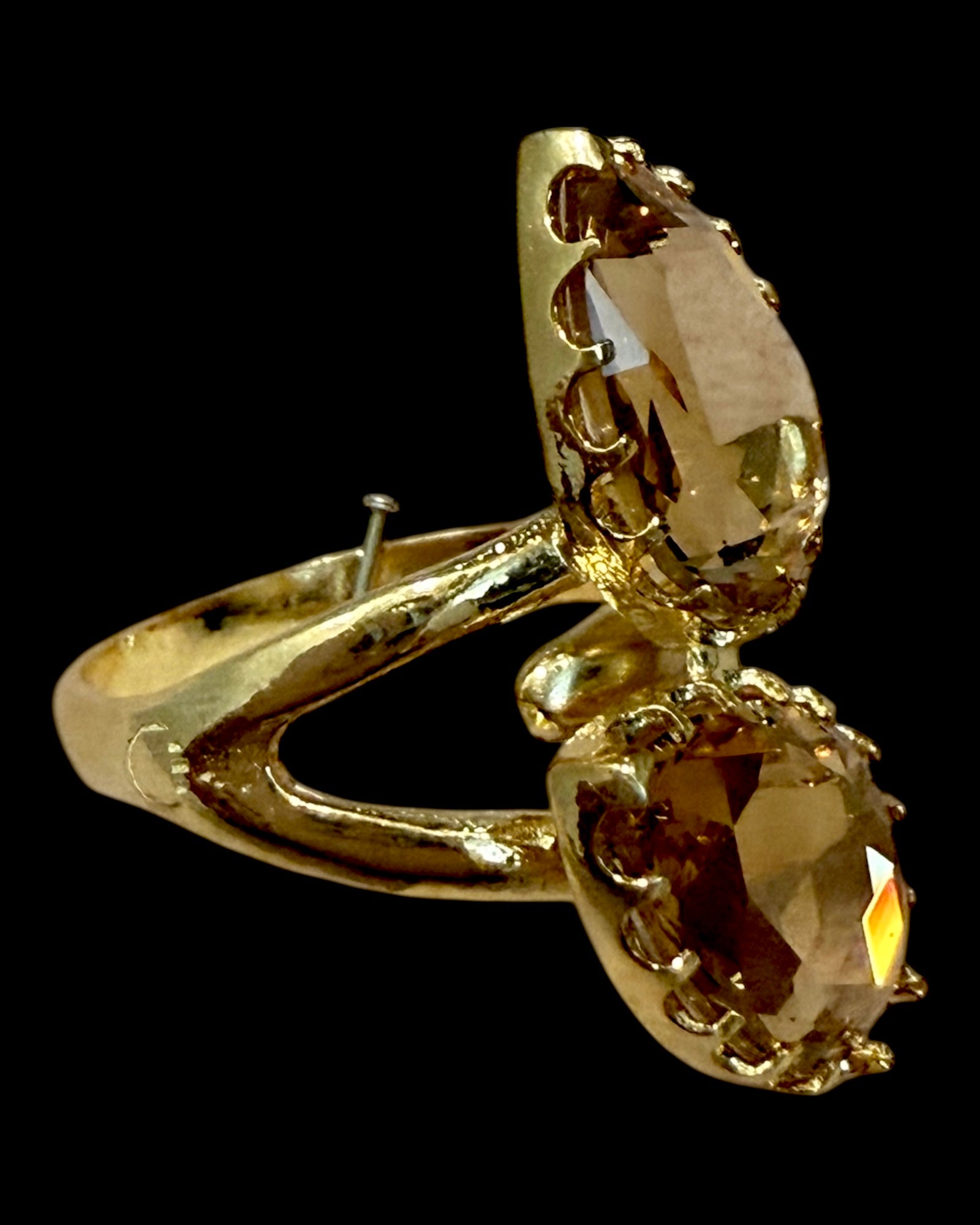 Gold Silver Drop Ring