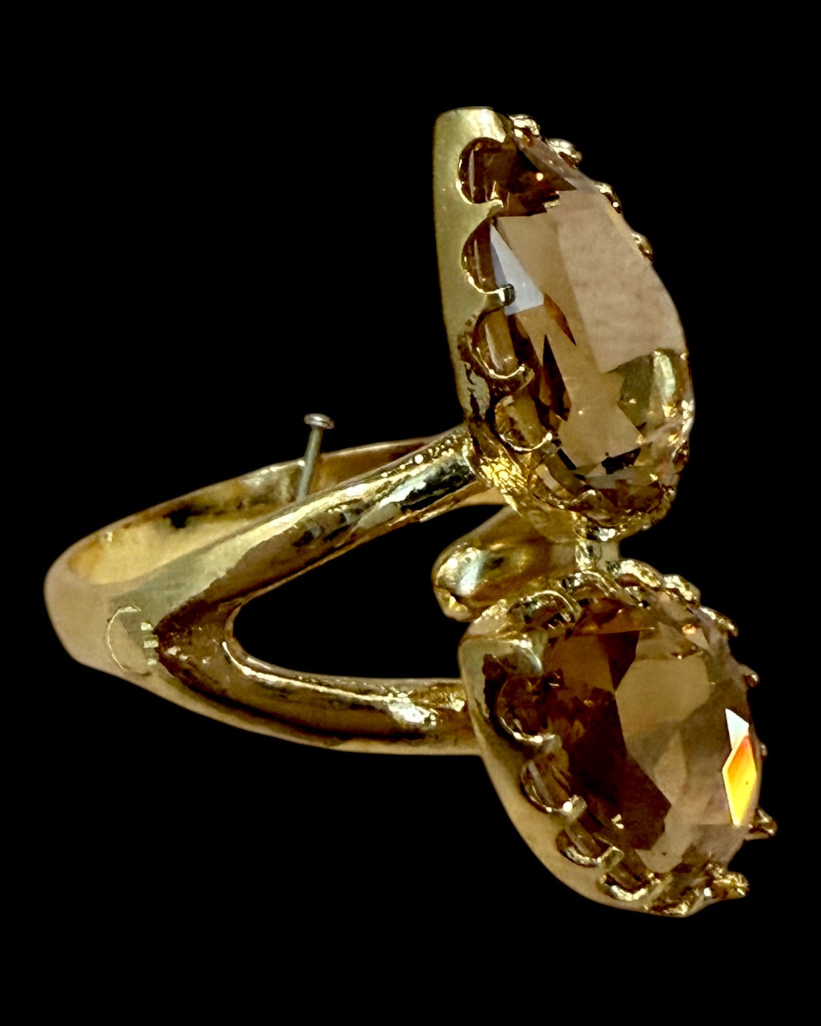 Gold Silver Drop Ring