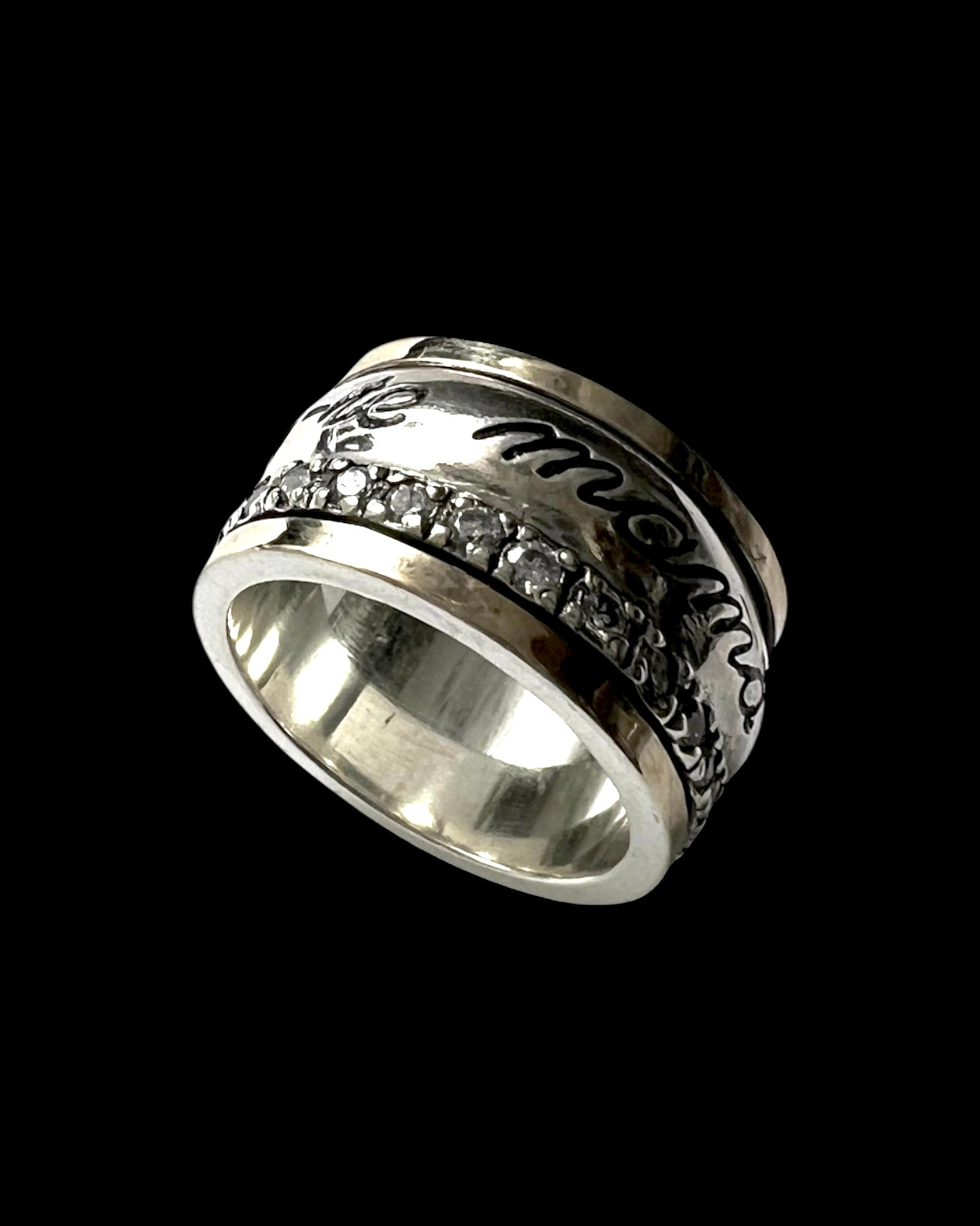 I Love You Mom Ring in Silver and Gold