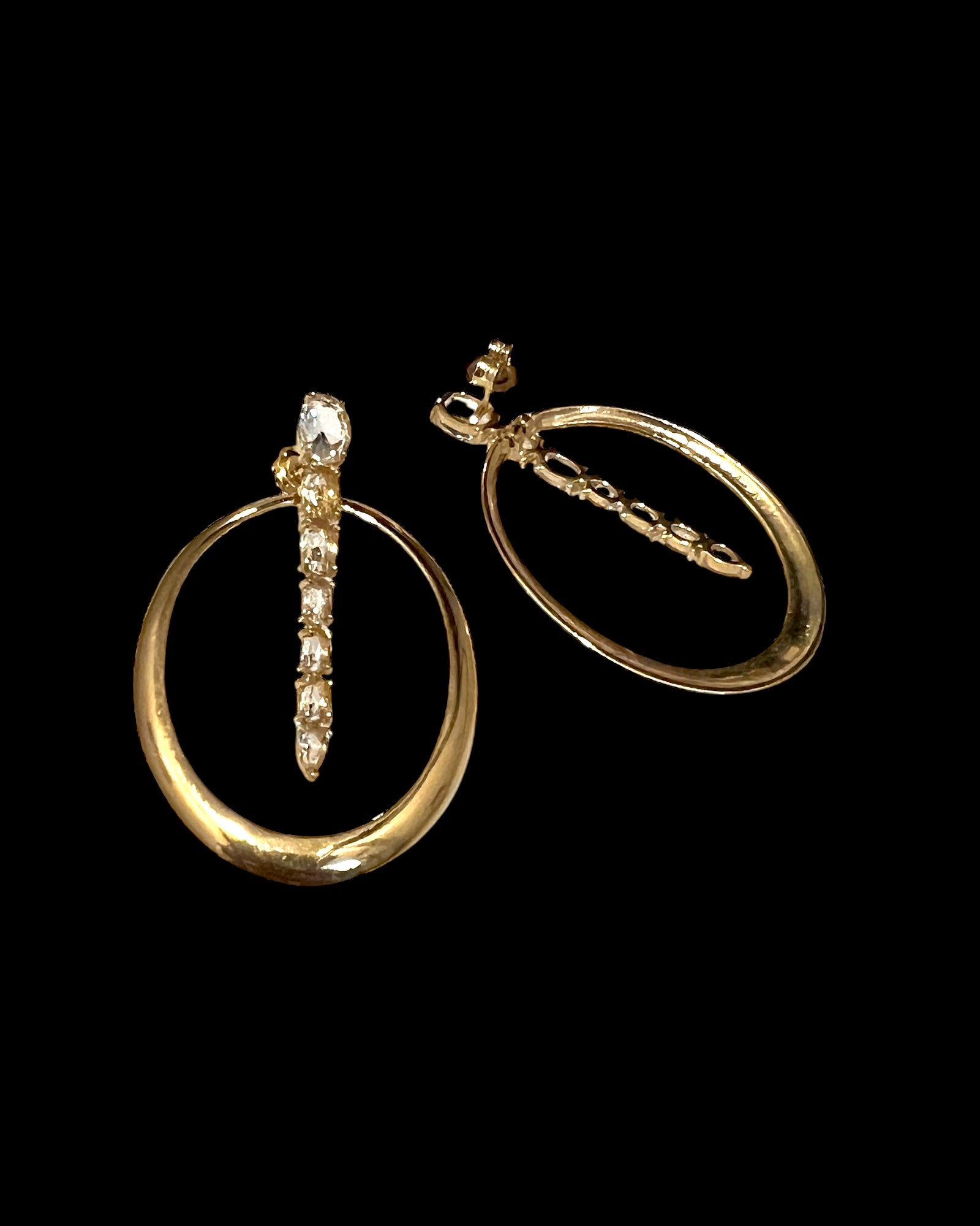 Gold-plated silver party earrings