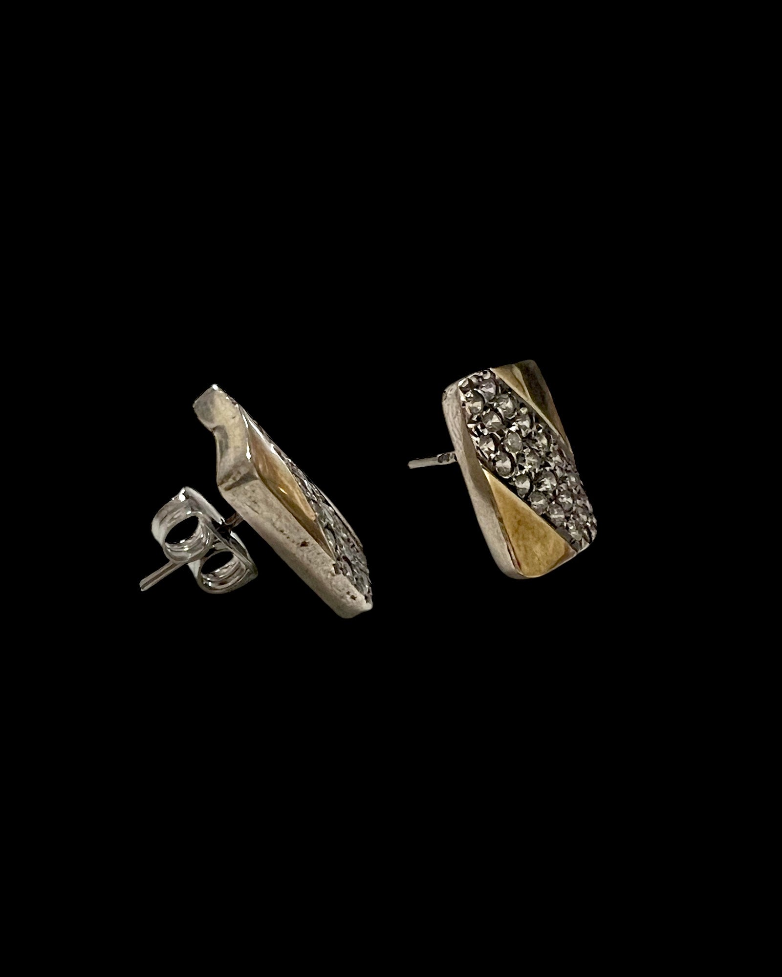 Silver and Gold Sparkle Earrings