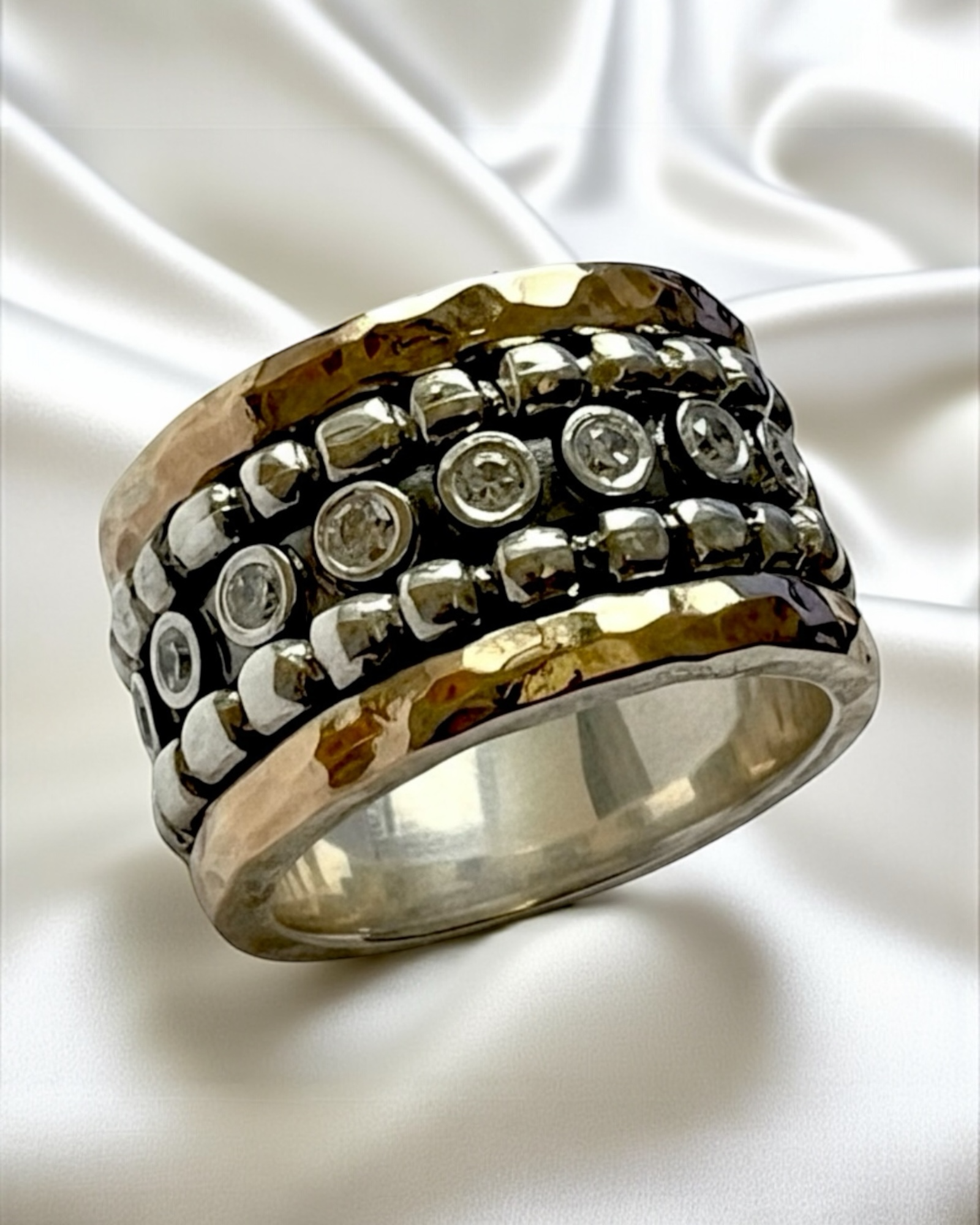 Anti-Stress Ring in Silver and Gold