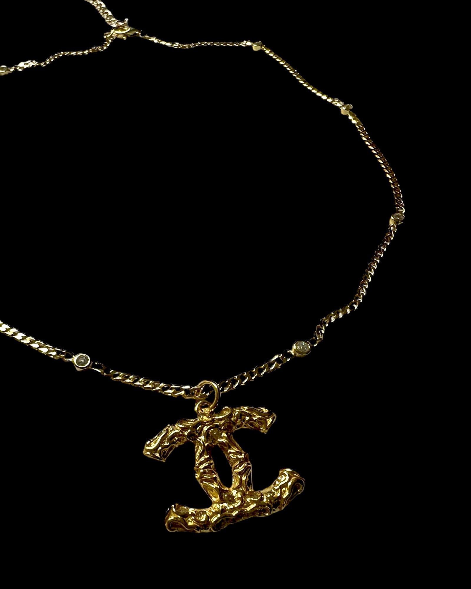 Gold Plated Silver Charm Necklace