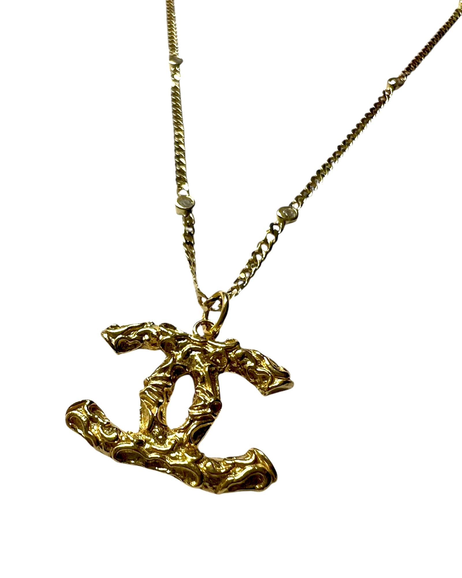 Gold Plated Silver Charm Necklace