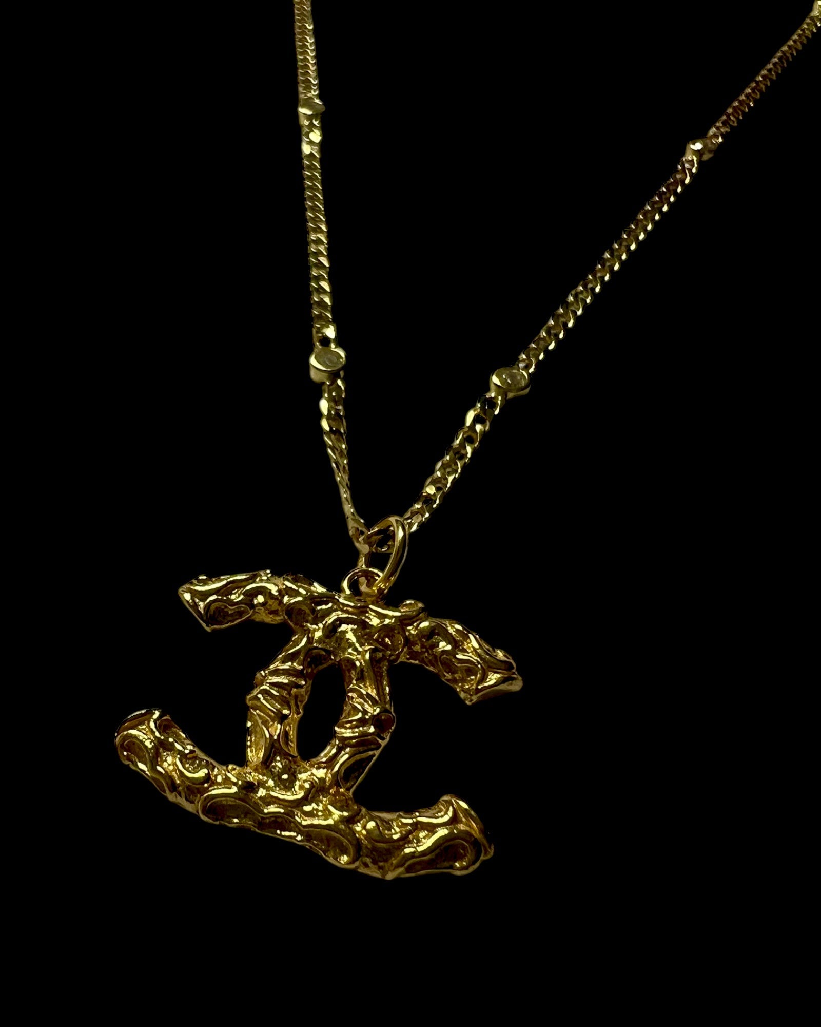 Gold Plated Silver Charm Necklace