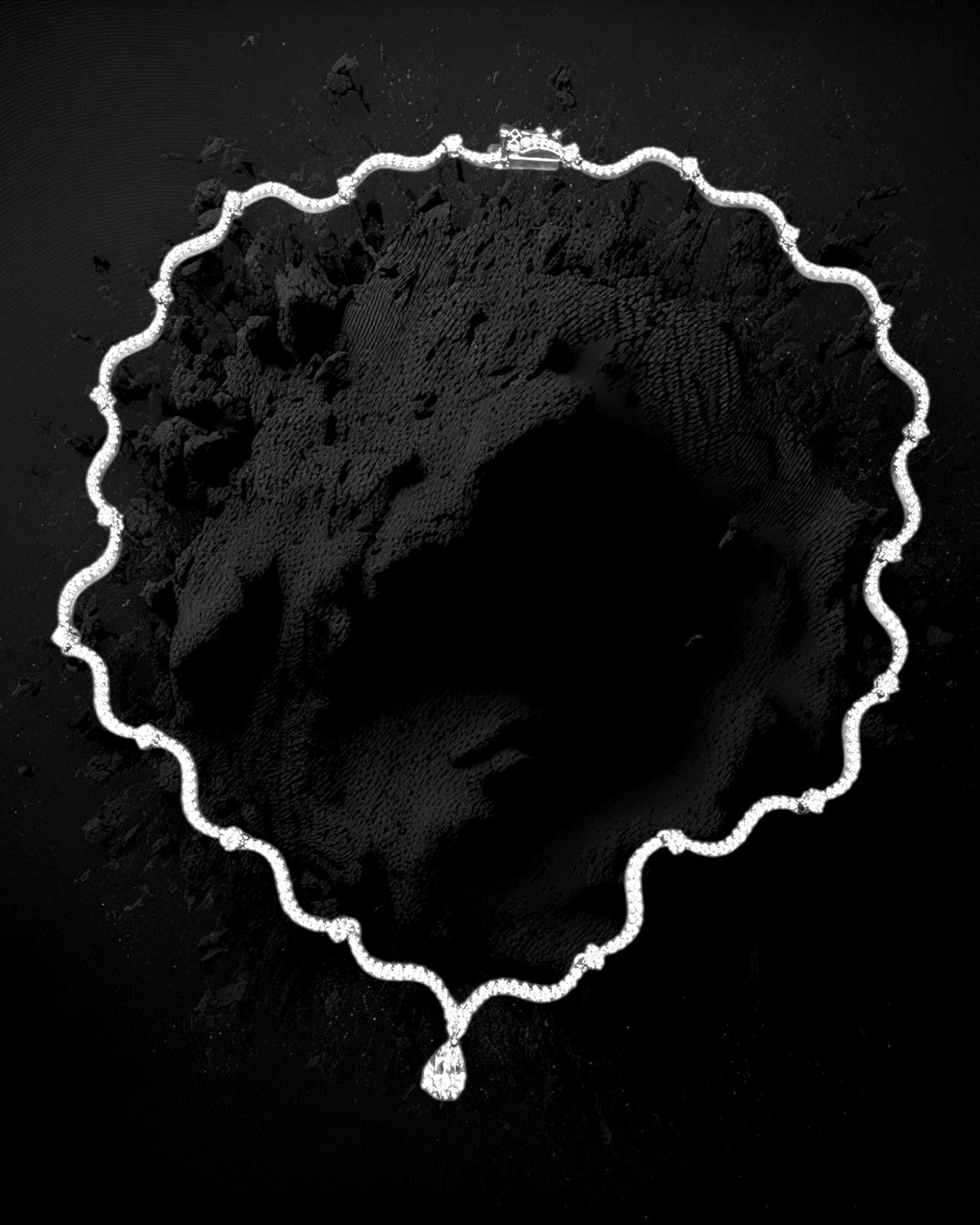 Colar Encanto com Gota em Prata Branca