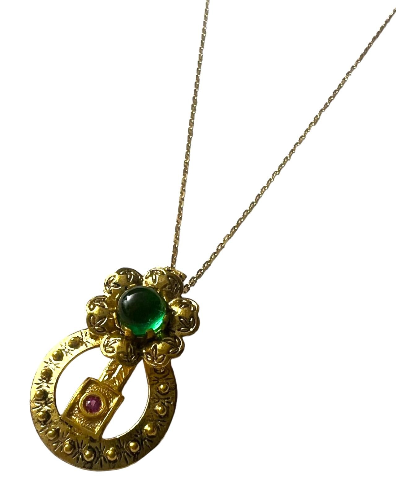 Filigree Necklace in Gold Plated Silver