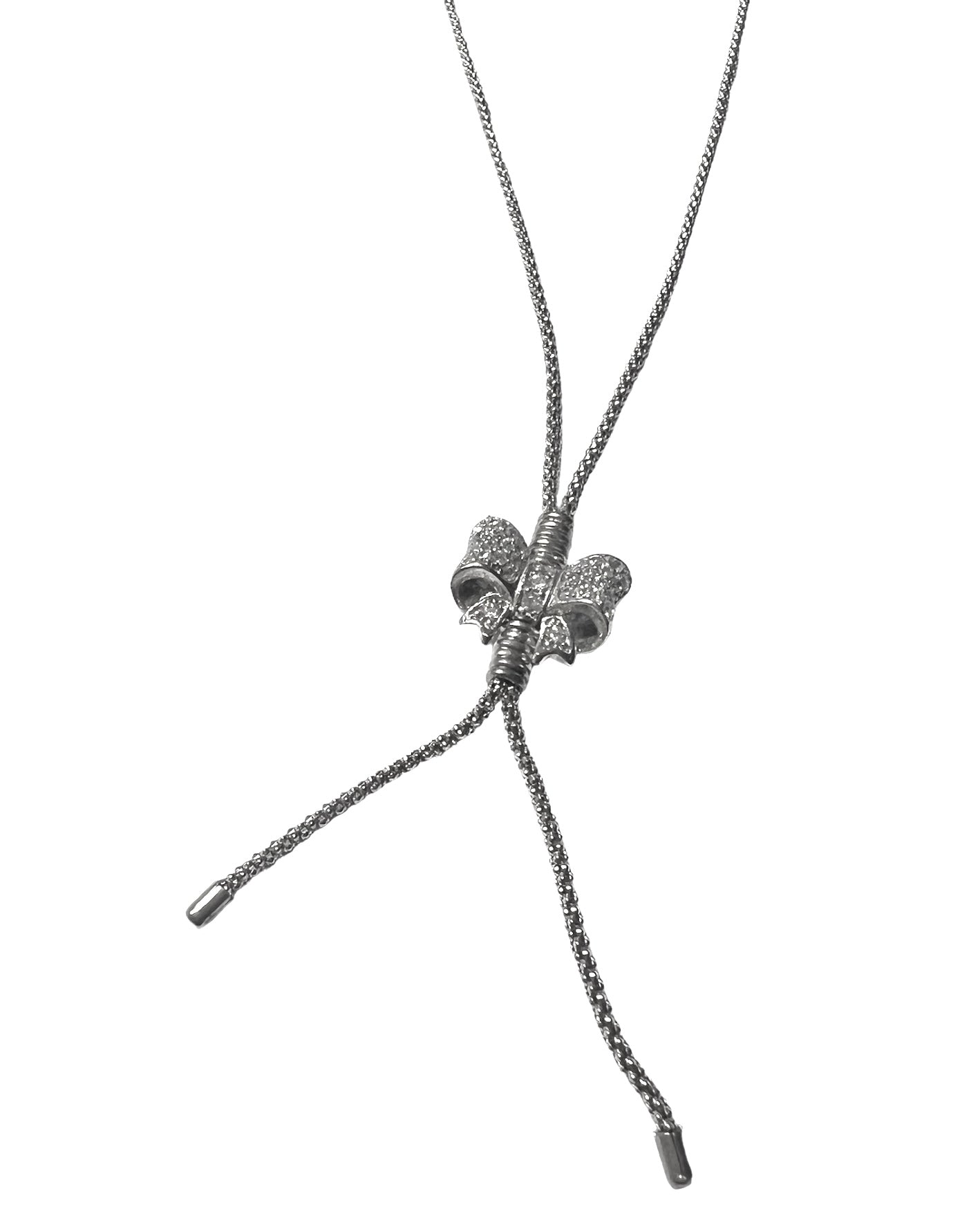 Silver Bow Necklace