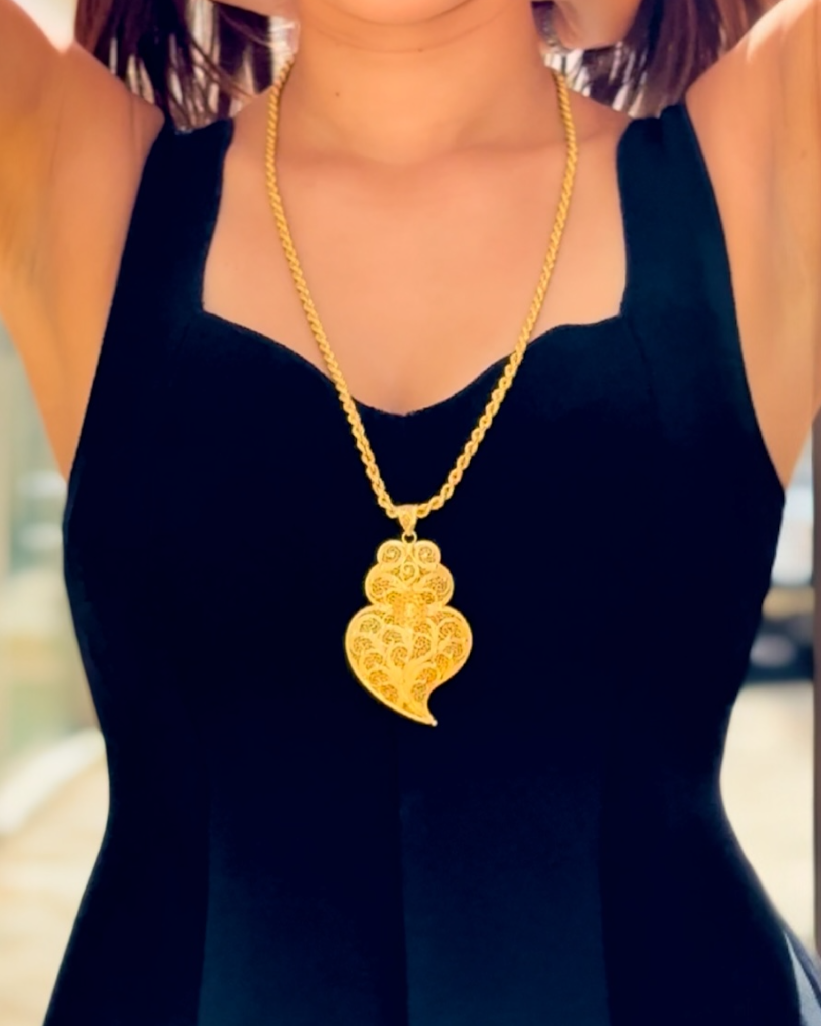 Twisted Necklace in Gold Silver