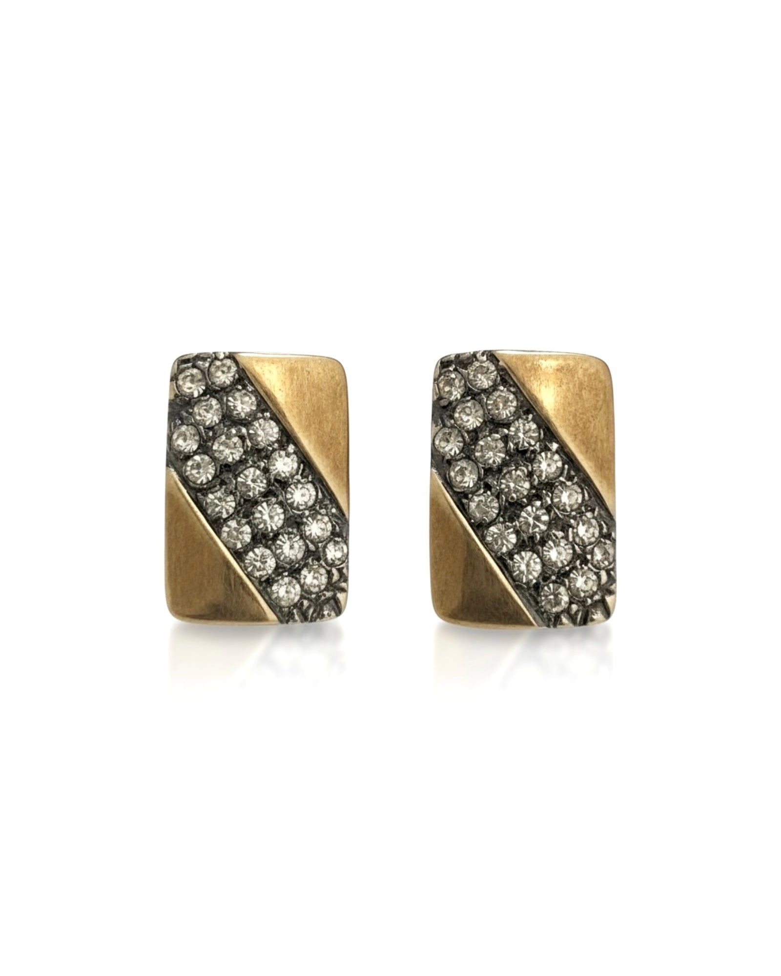 Sparkling Earrings in Silver and Gold