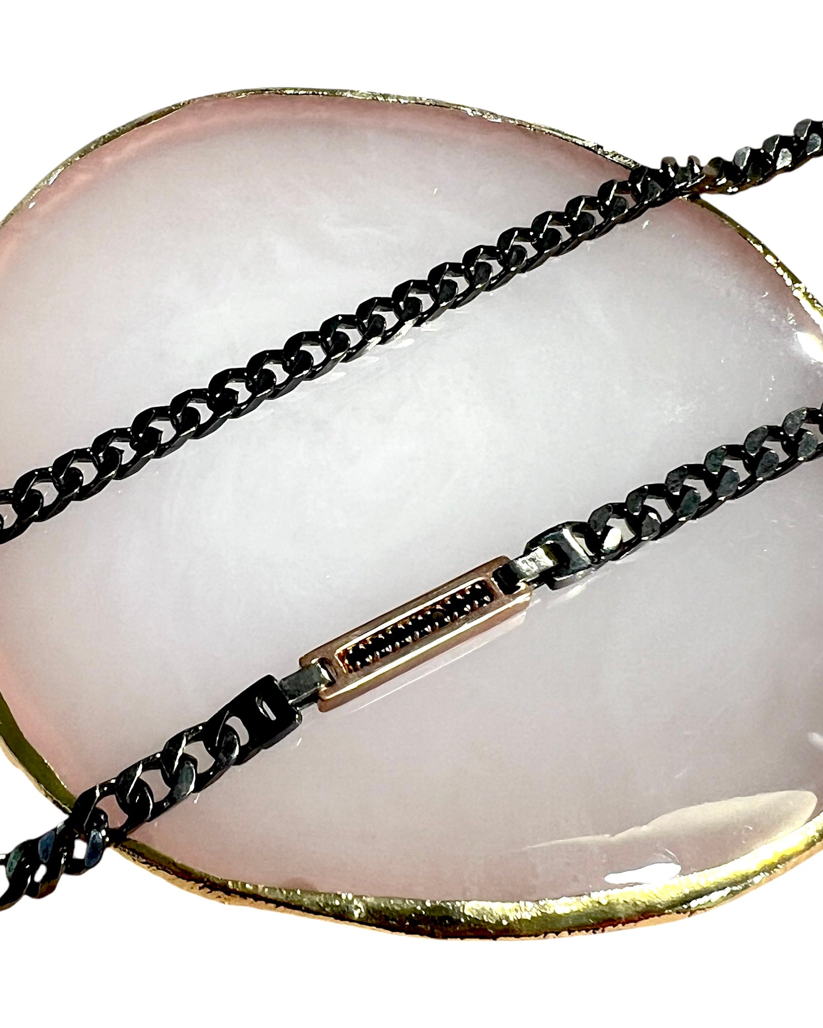 Men's Necklace in Silver and Rose Silver