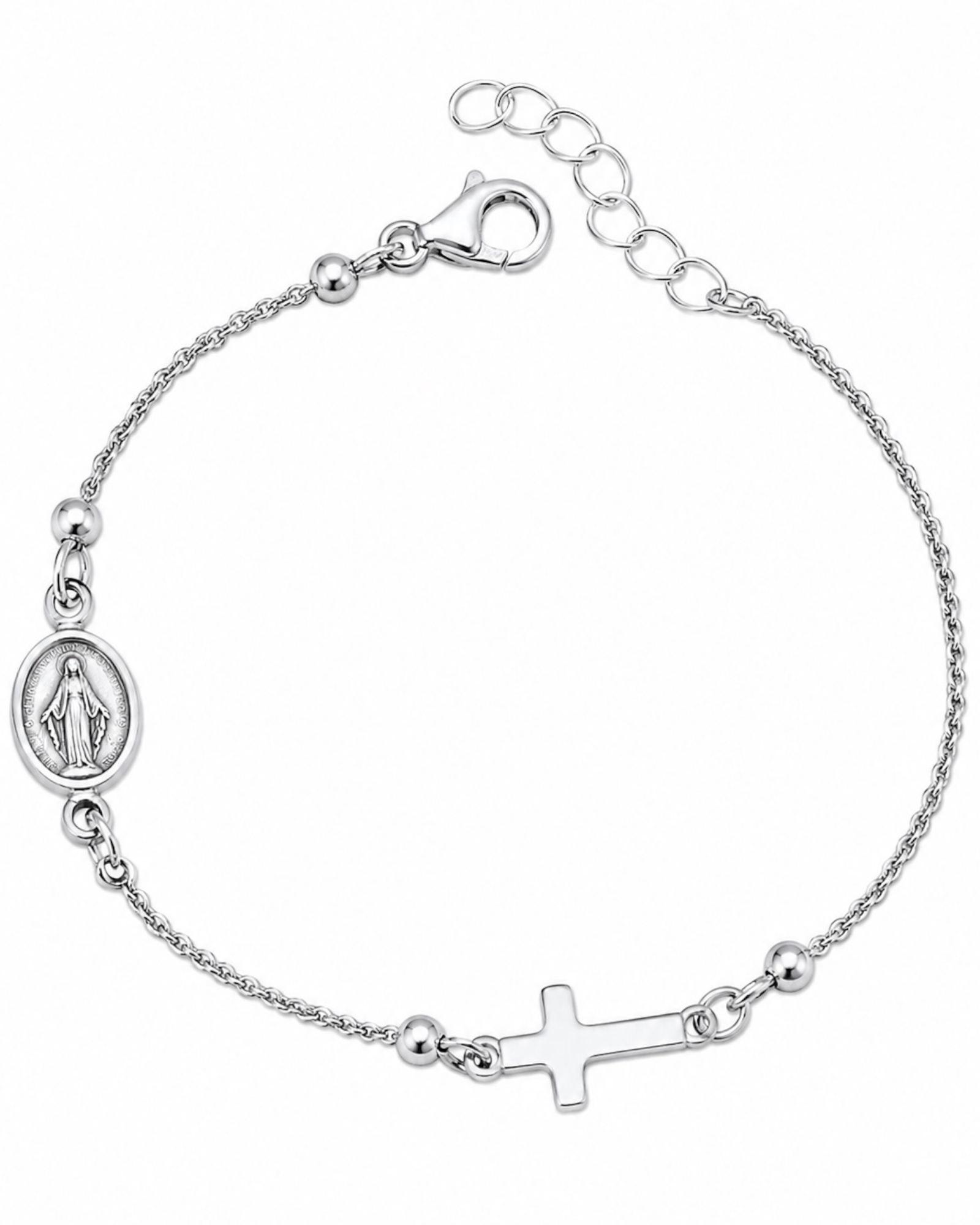 Silver Cross Bracelet