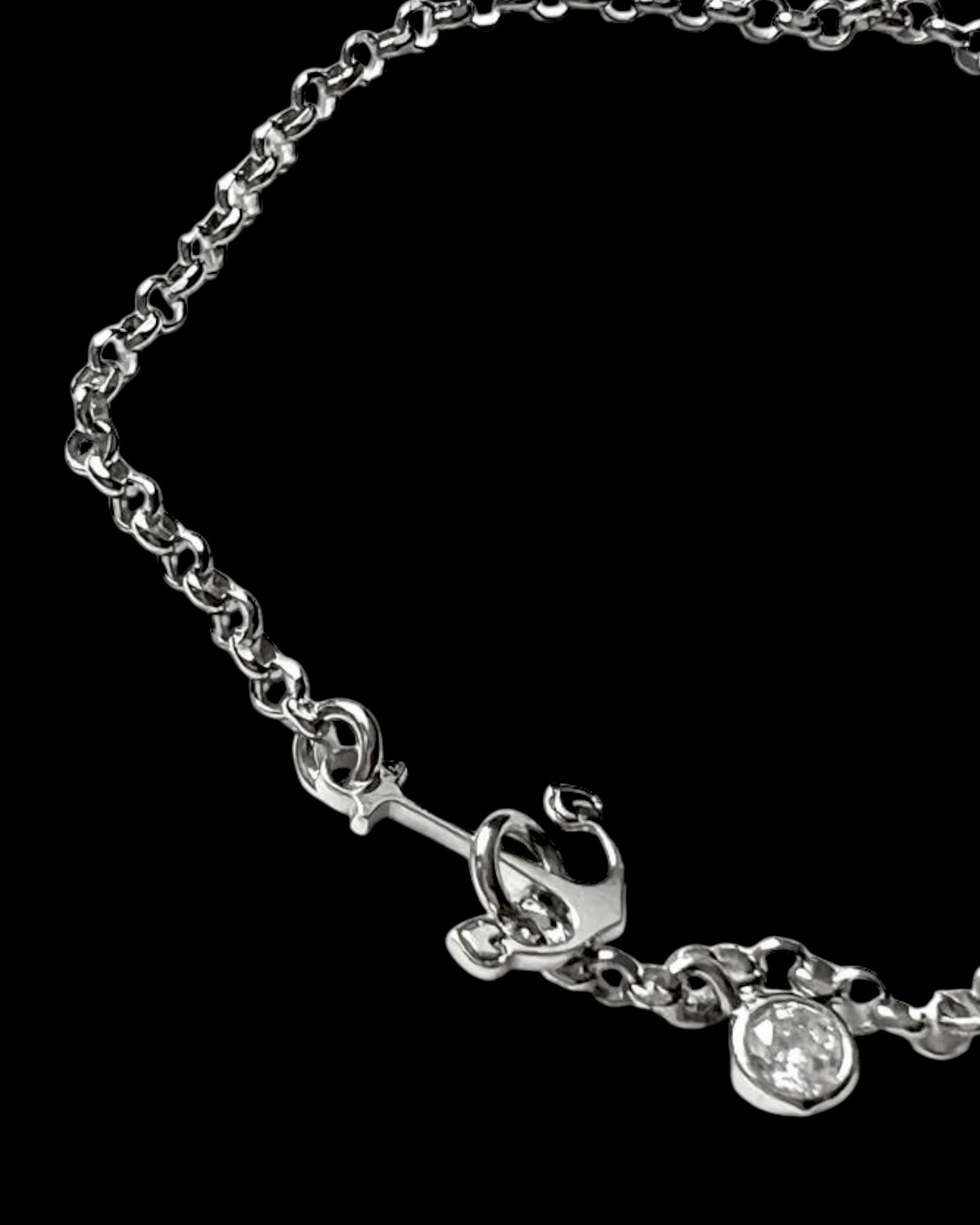 Silver Anchor Bracelet