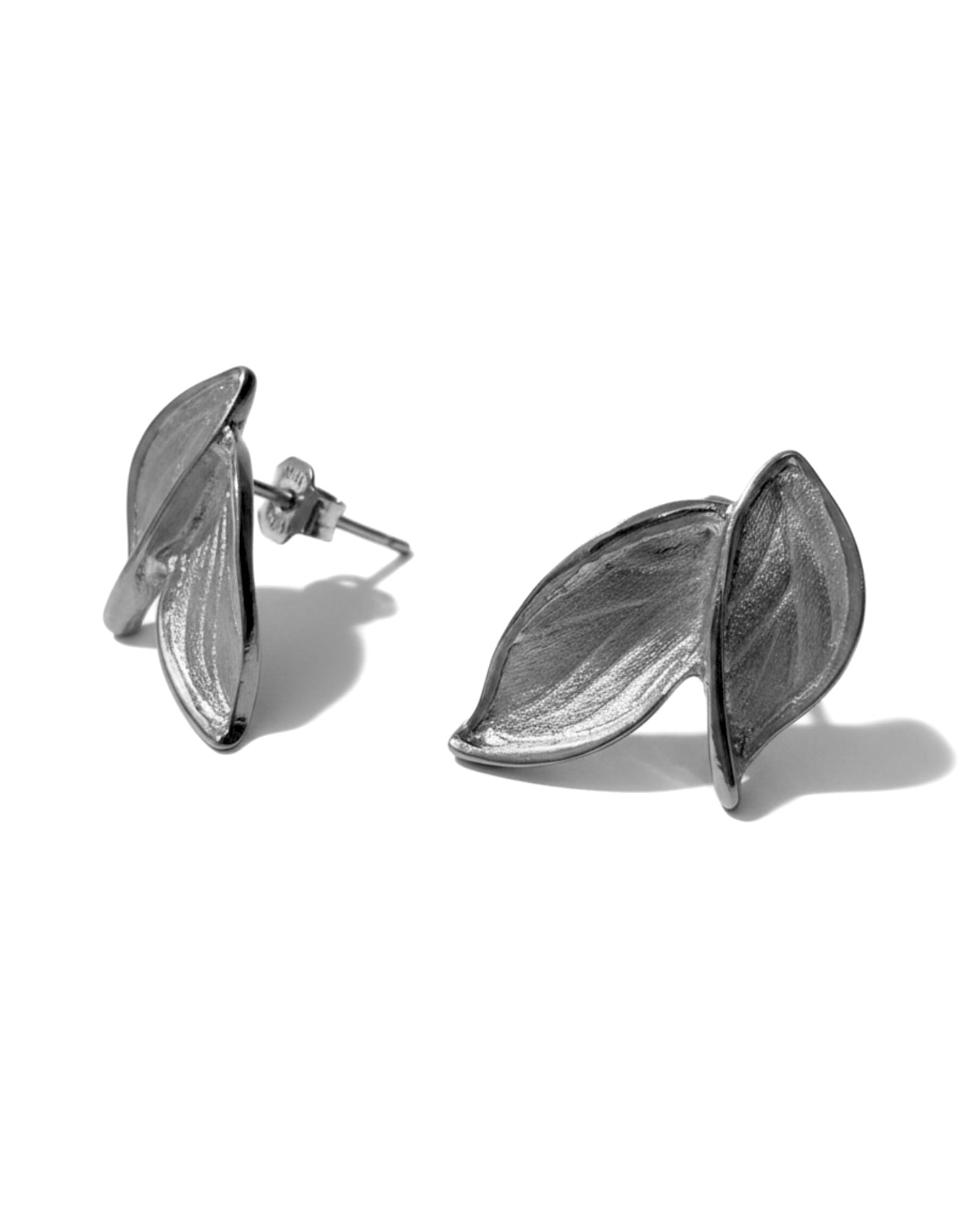 Silver Petal Earrings