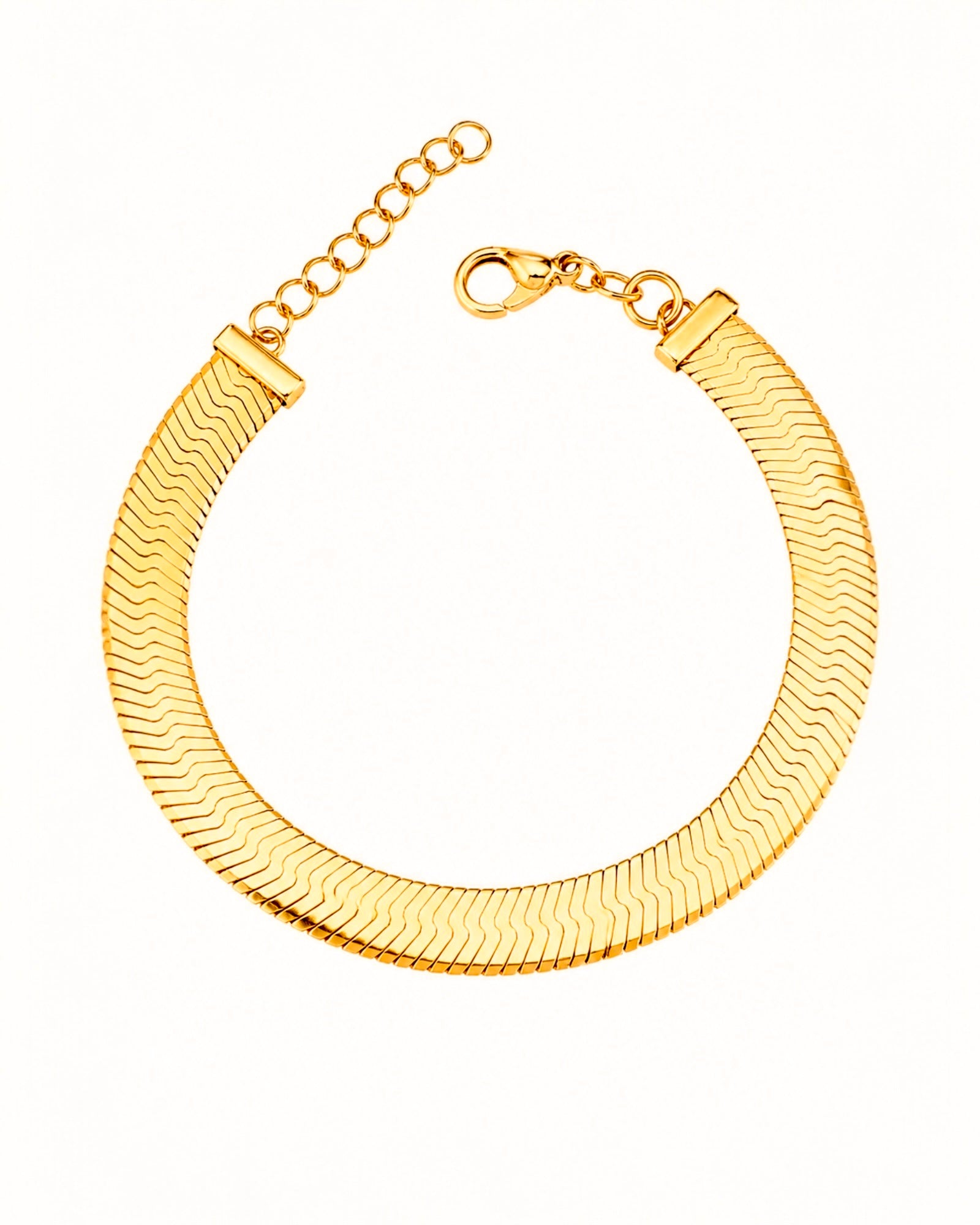 Pulseira Simples em Prata Dourada