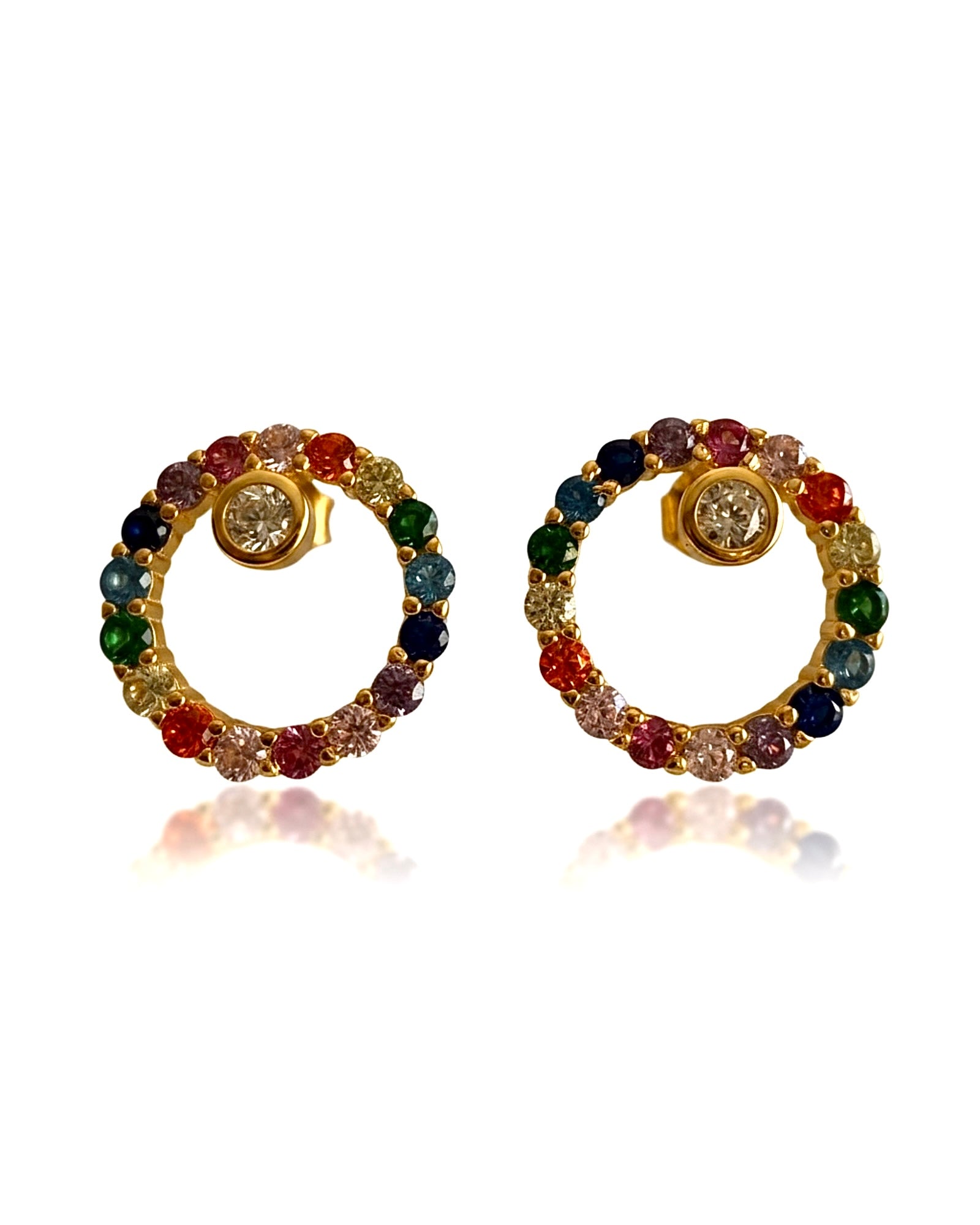 Rainbow Earrings in Gold-Plated Silver