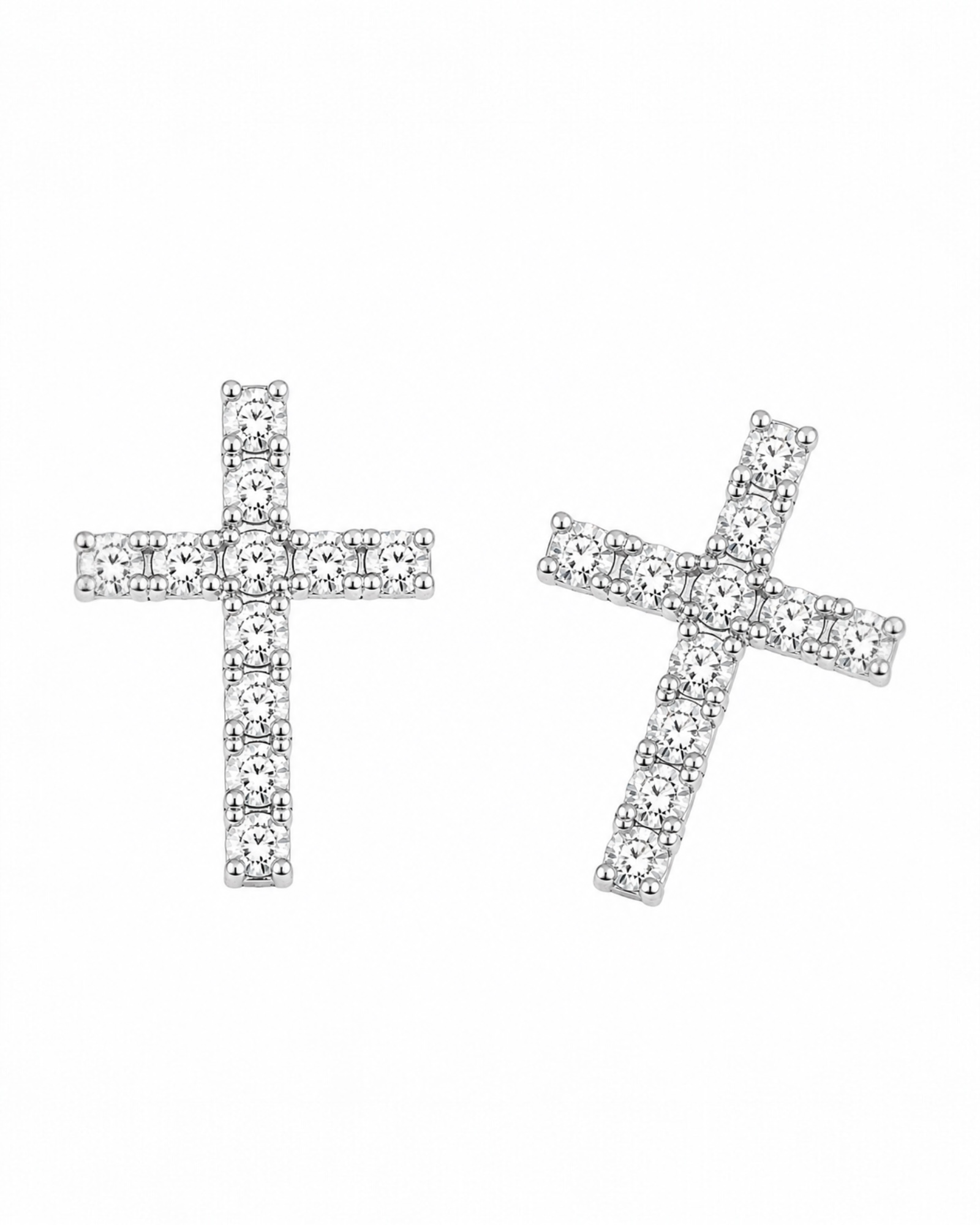 Brincos Crucifixo em Prata