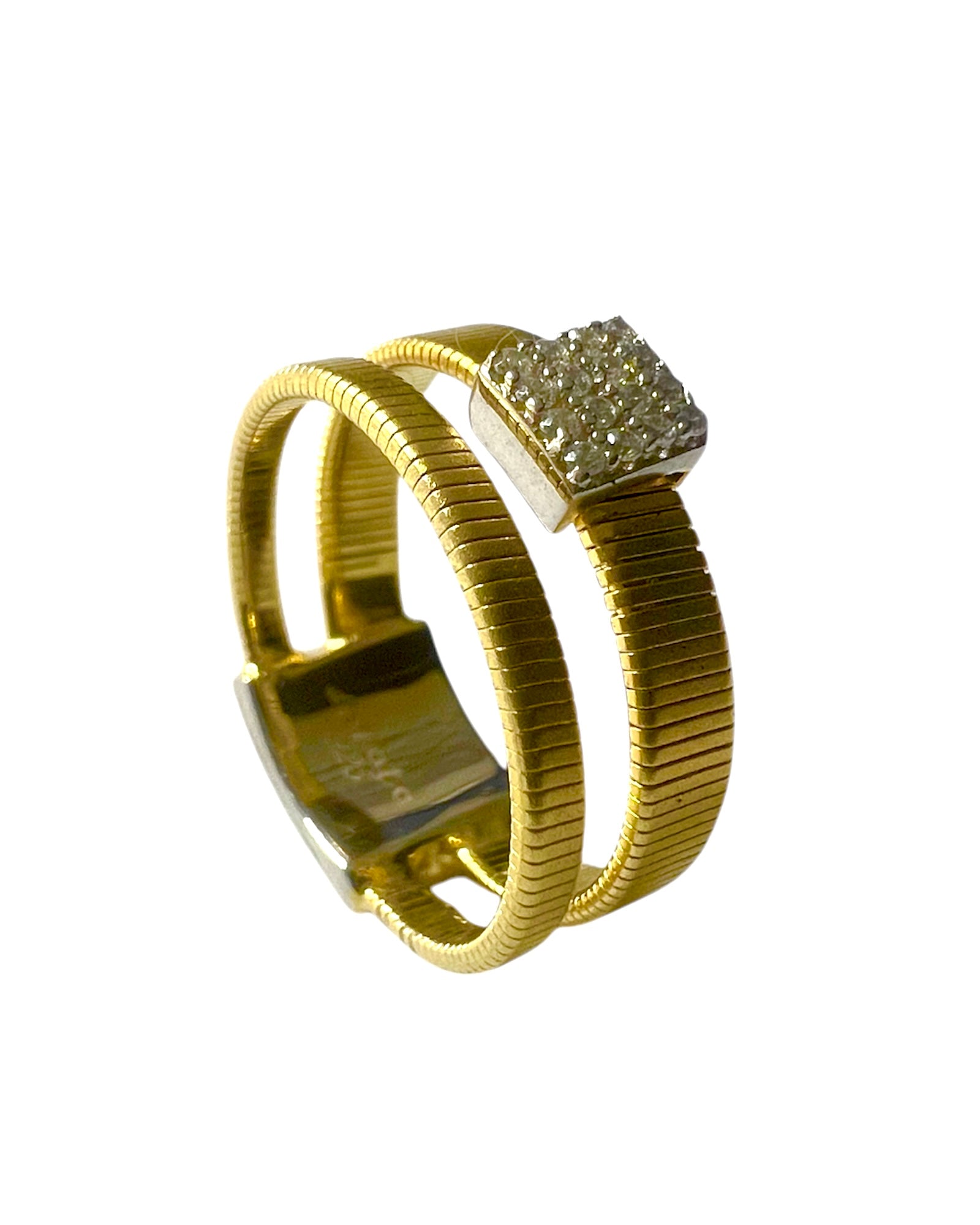 Solitaire Ring in Silver and Gold Plated Silver