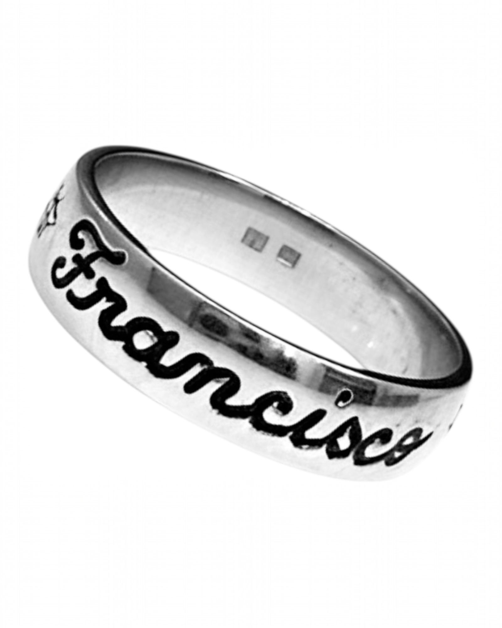 Ring with the name Francisco in silver (customizable)