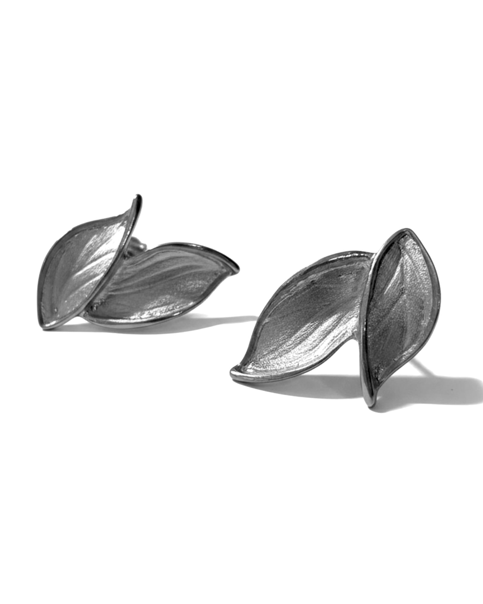 Silver Petal Earrings