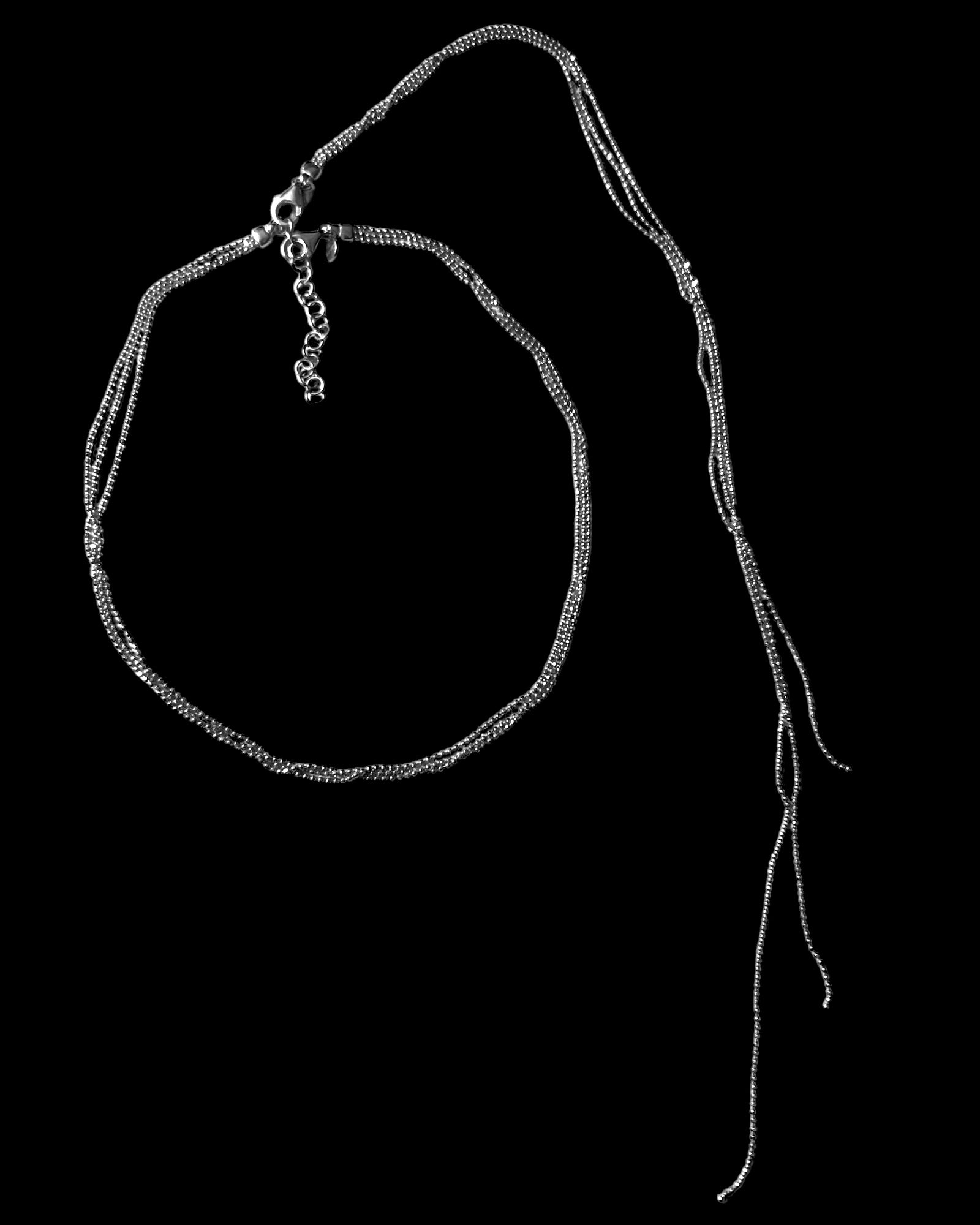 Silver Back/Chest Wire Necklace