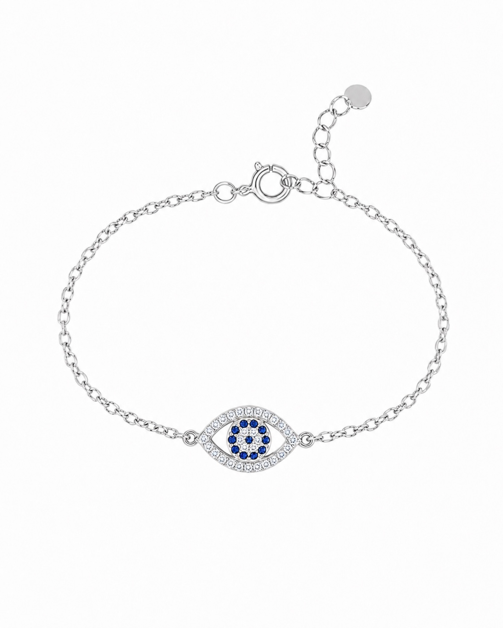 Pulseira com Olho da Sorte em Prata