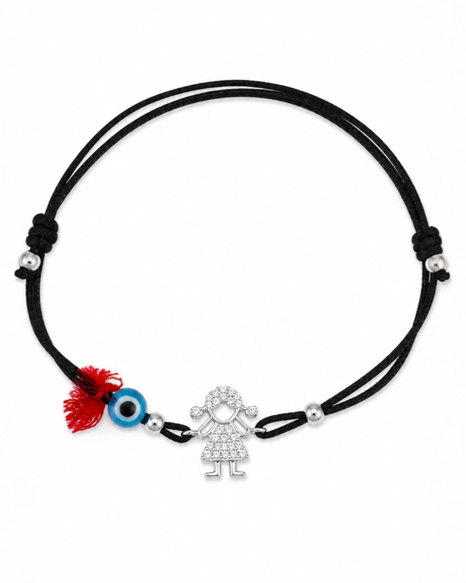 Pulseira Seda Menina em Prata