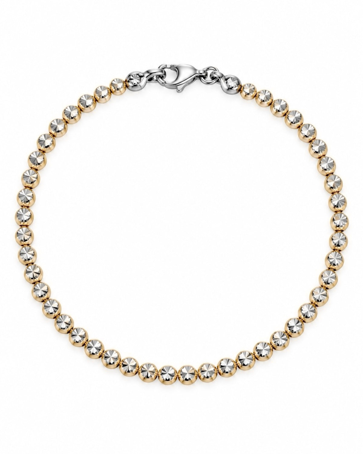 Pulseira com Brilho em Prata Dourada
