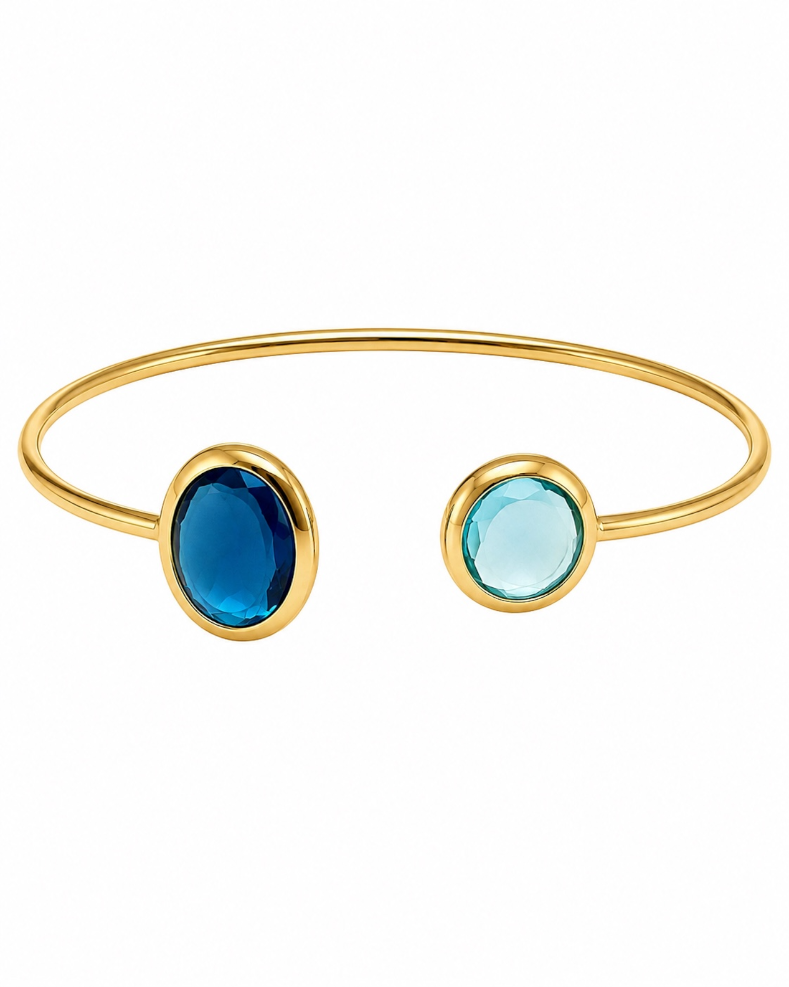 Slave Bracelet / Bracelet with Stones in Gold-Plated Silver