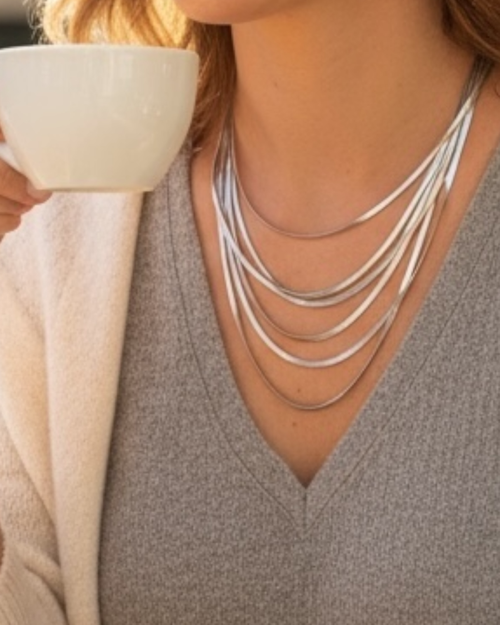 Colar Degradê em Prata